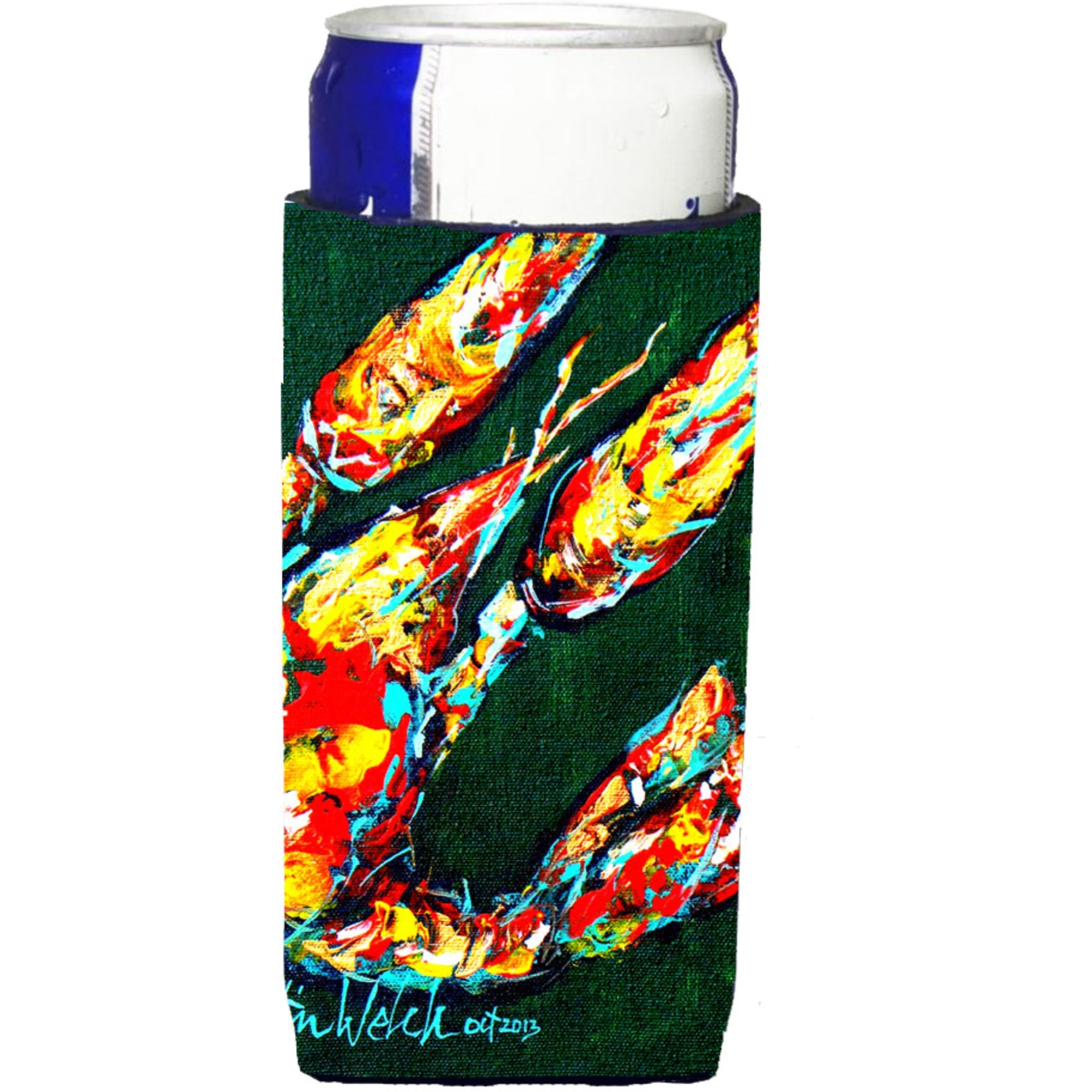 Craw Baby on Green Crawfish Ultra Beverage Insulators for slim cans MW1194MUK