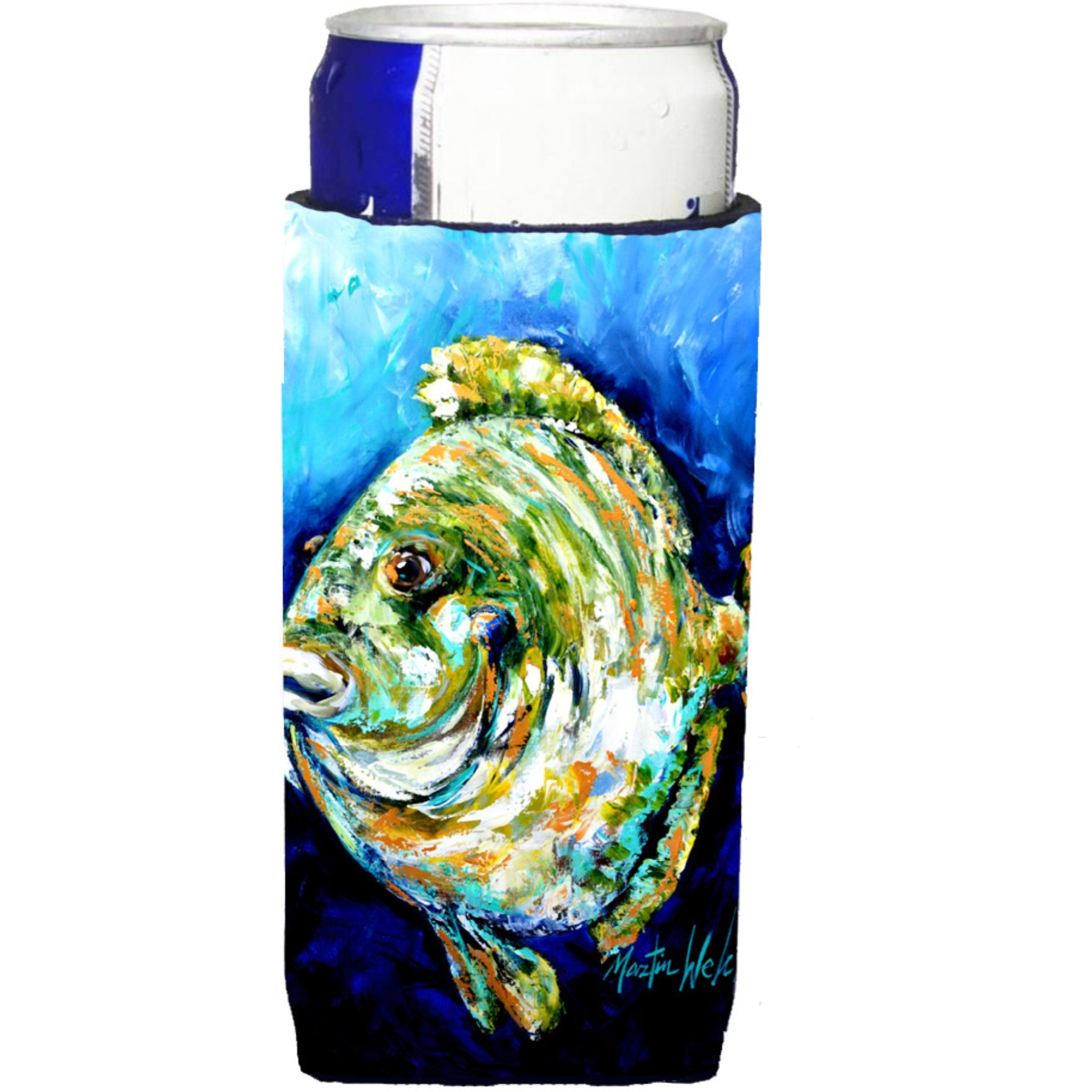 Lucky Blue Gill Fish Ultra Beverage Insulators for slim cans MW1199MUK