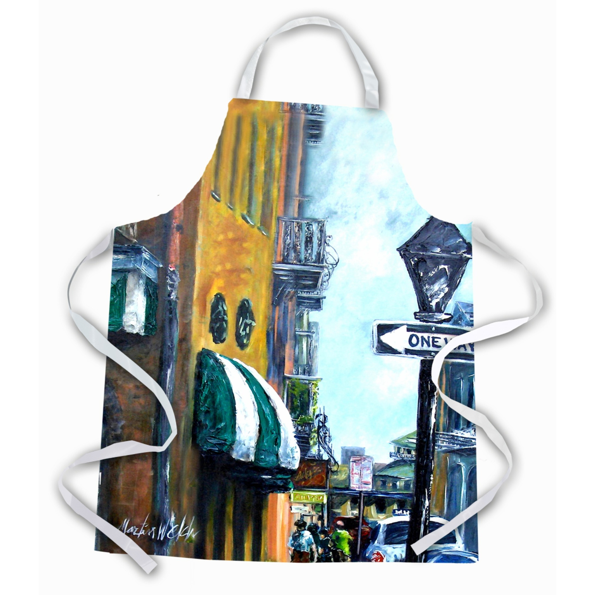 &quotCaroline's Treasures MW1203APRON Street Scene Apron, Large, Multicolor"