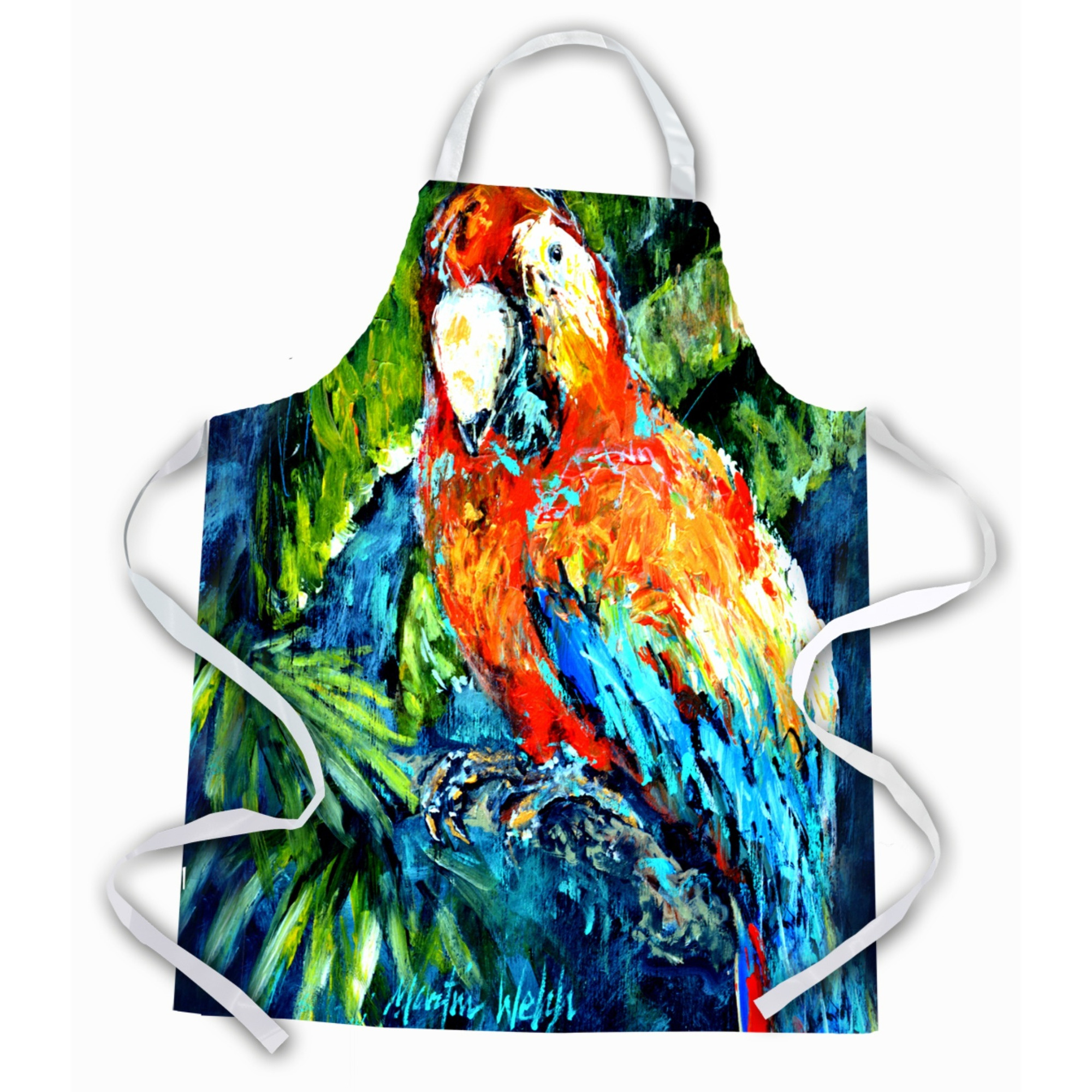 &quotCaroline's Treasures MW1204APRON Yo Yo Mama Parrot Apron, Large, Multicolor"