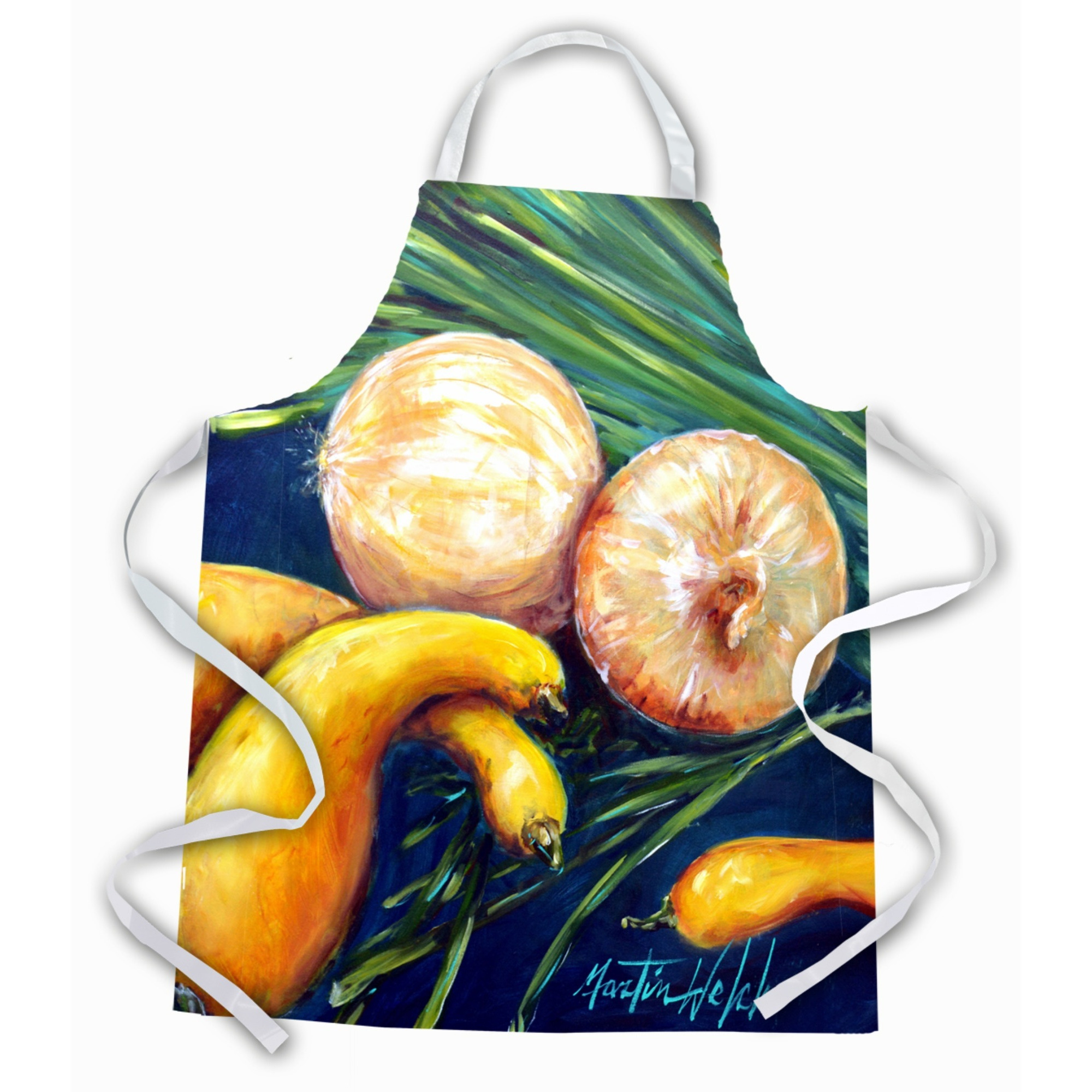 &quotCaroline's Treasures MW1206APRON Crooked Neck Squash Apron, Large, Multicolor"