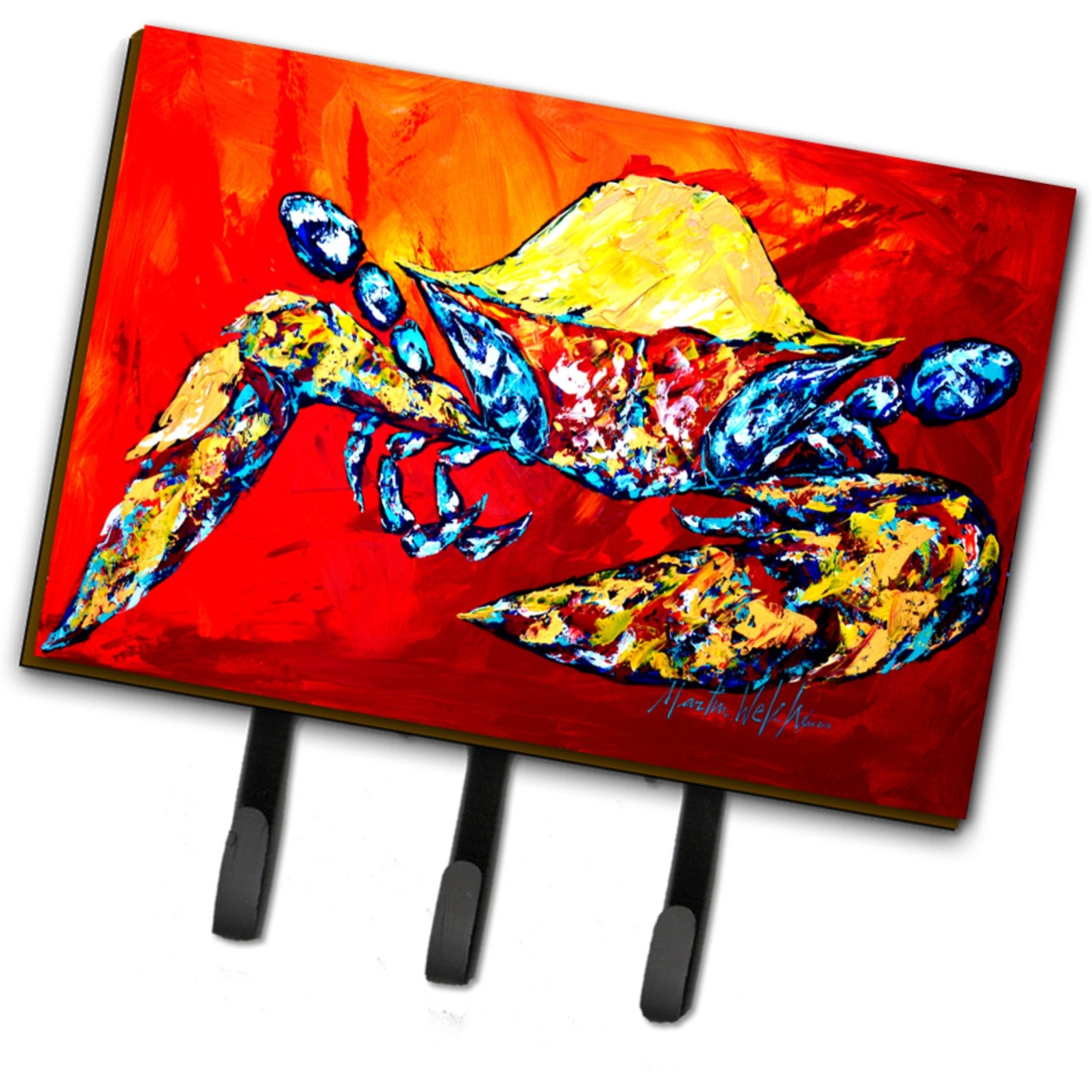 &quotCaroline's Treasures Bring it on Crab in Red Leash or Key Holder MW1208TH68, Triple"
