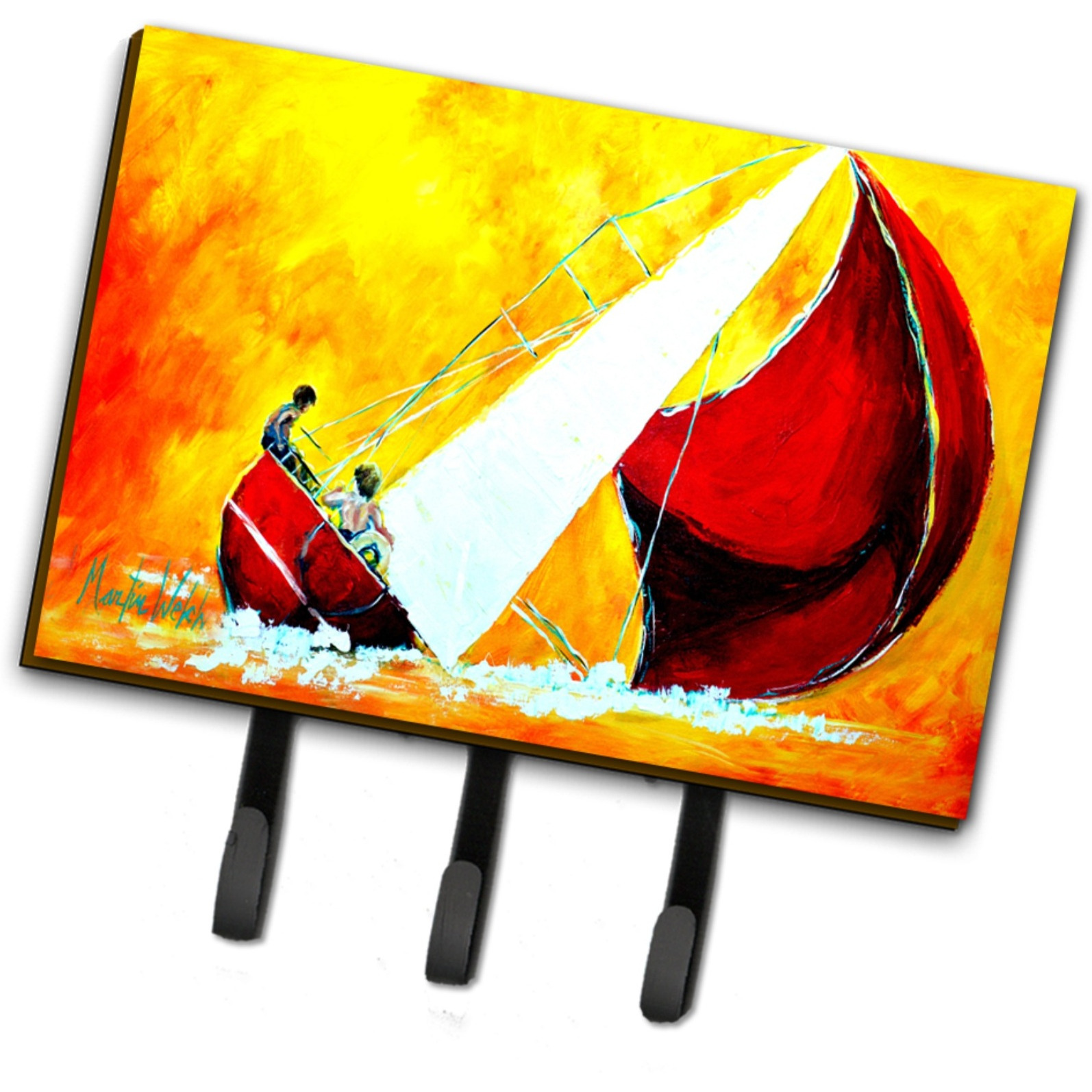 &quotCaroline's Treasures Sailboat Break Away Leash or Key Holder MW1211TH68, Triple"