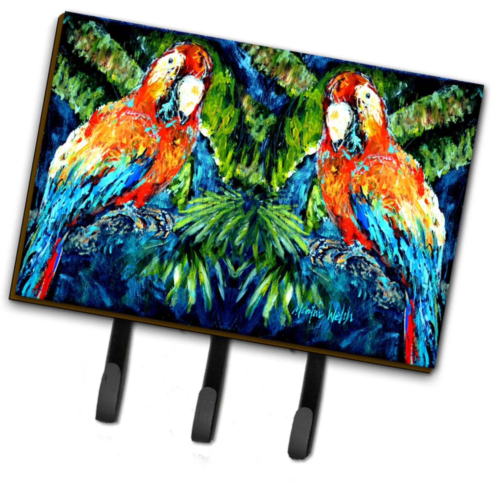 &quotCaroline's Treasures Parrots Yo Mama Leash or Key Holder MW1216TH68, Triple, Multicolor"