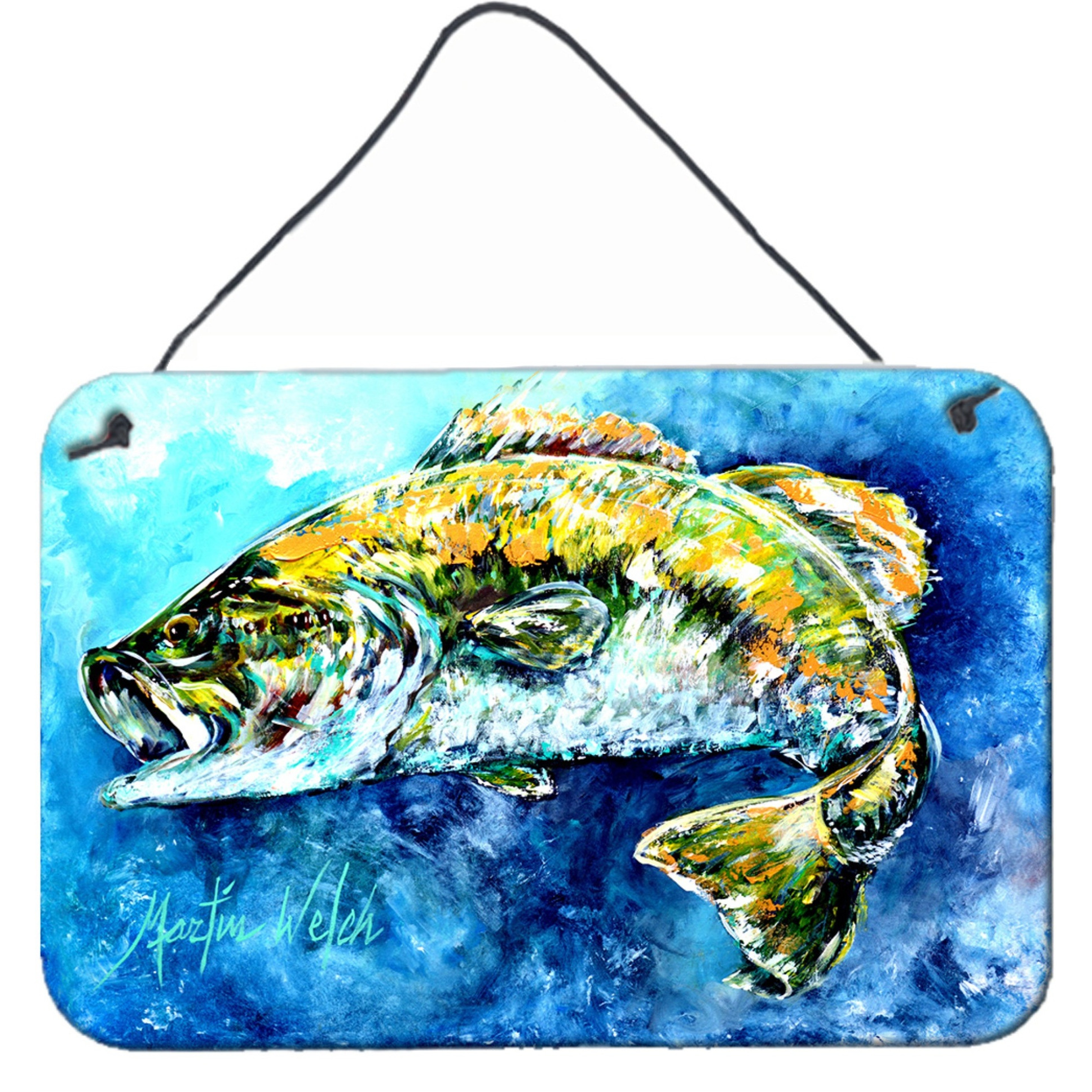 &quotCaroline's Treasures Bobby the Best Bass Wall or Door Hanging Prints MW1220DS812, 8"" x 12"", Multicolor"
