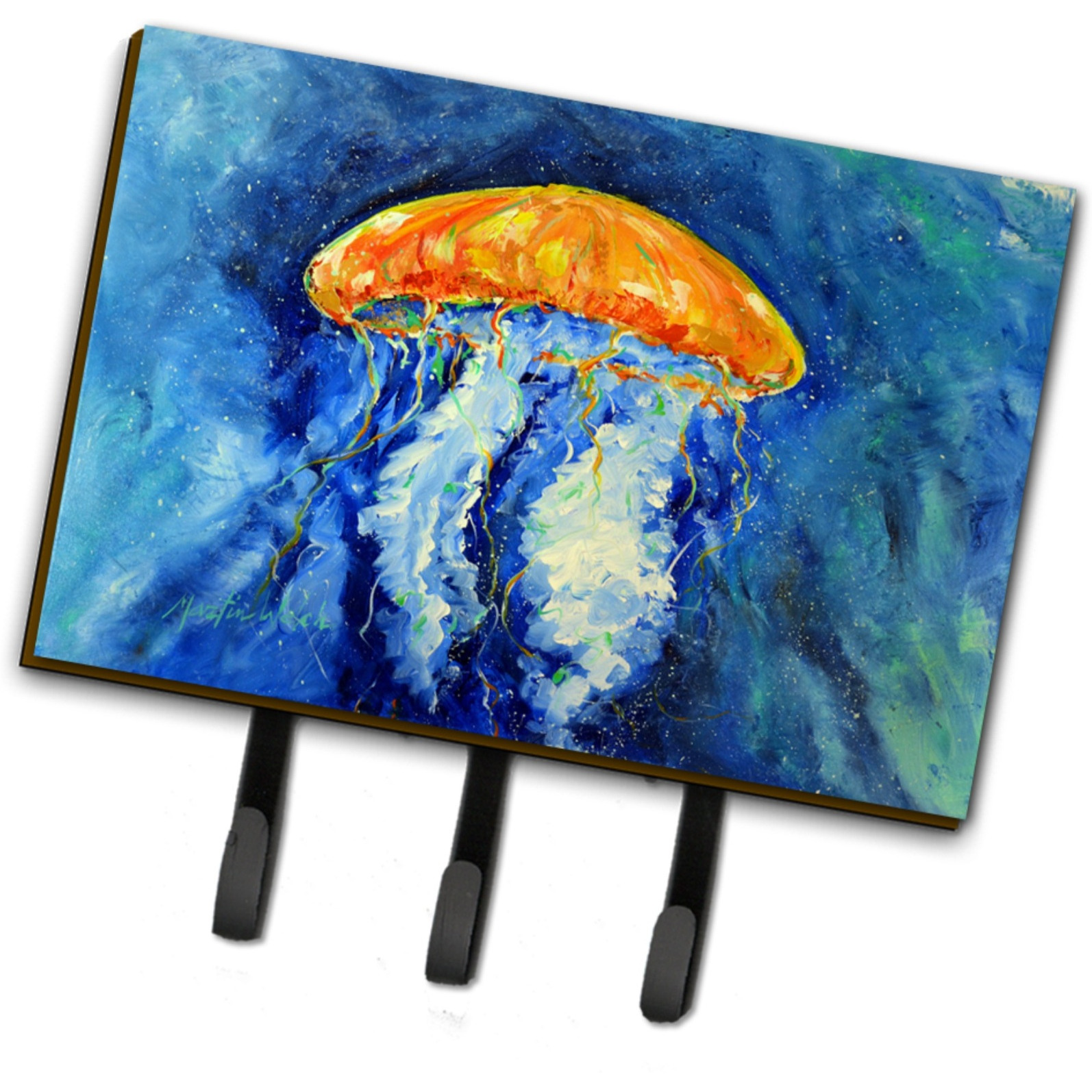 &quotCaroline's Treasures Calm Water Jellyfish Leash or Key Holder MW1223TH68, Triple"