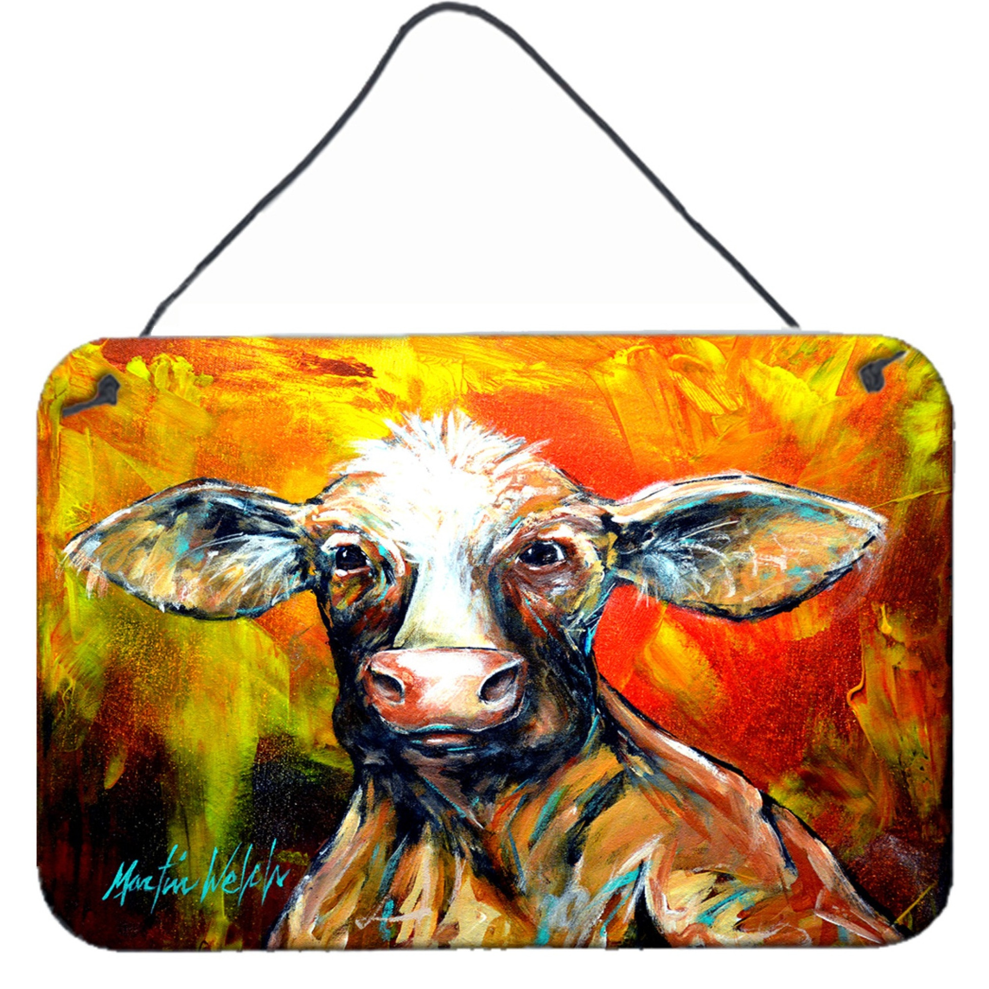 &quotCaroline's Treasures Another Happy Cow Wall or Door Hanging Prints MW1225DS812, 8"" x 12"""