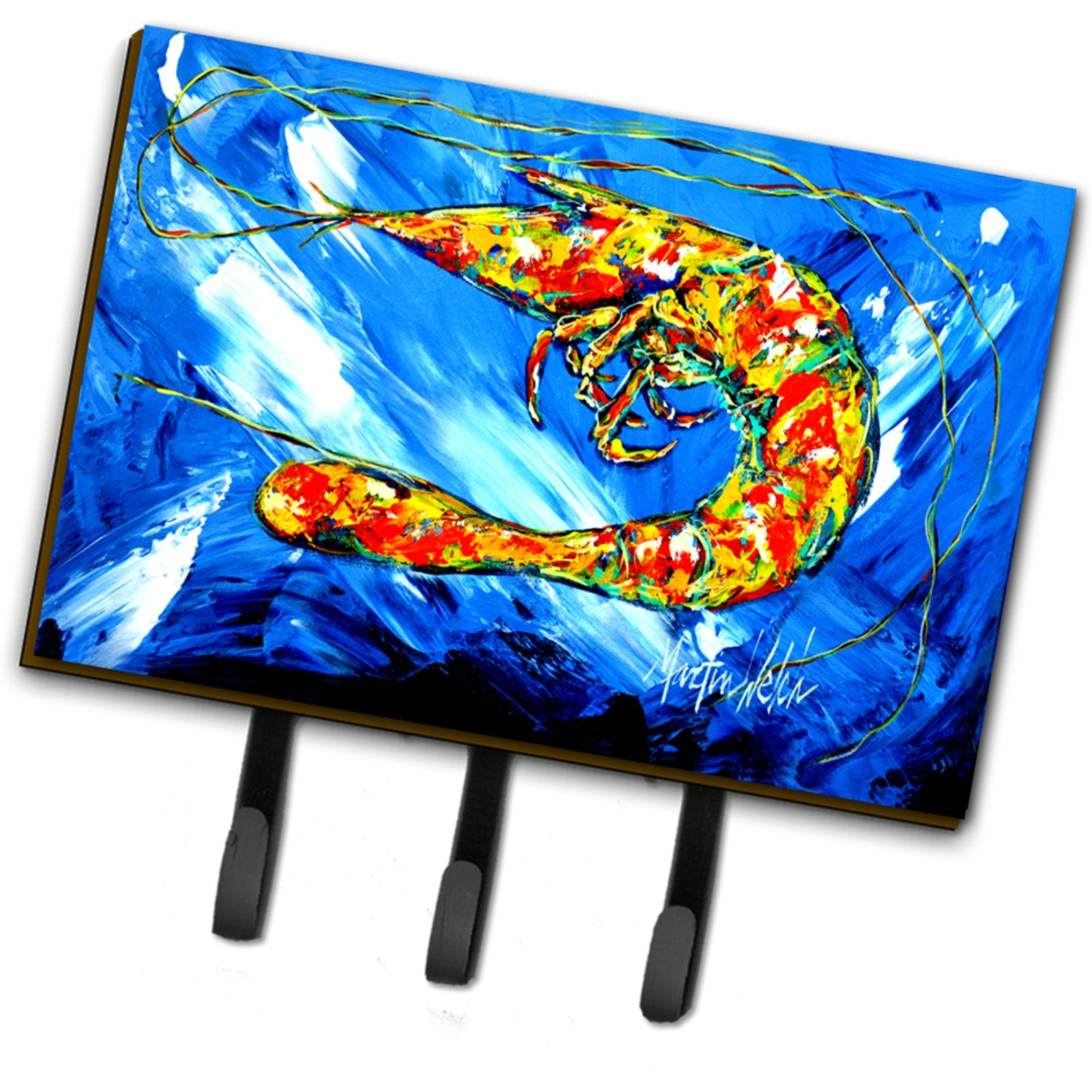 &quotCaroline's Treasures Ice Blue Shrimp Leash or Key Holder MW1226TH68, Triple, Multicolor"