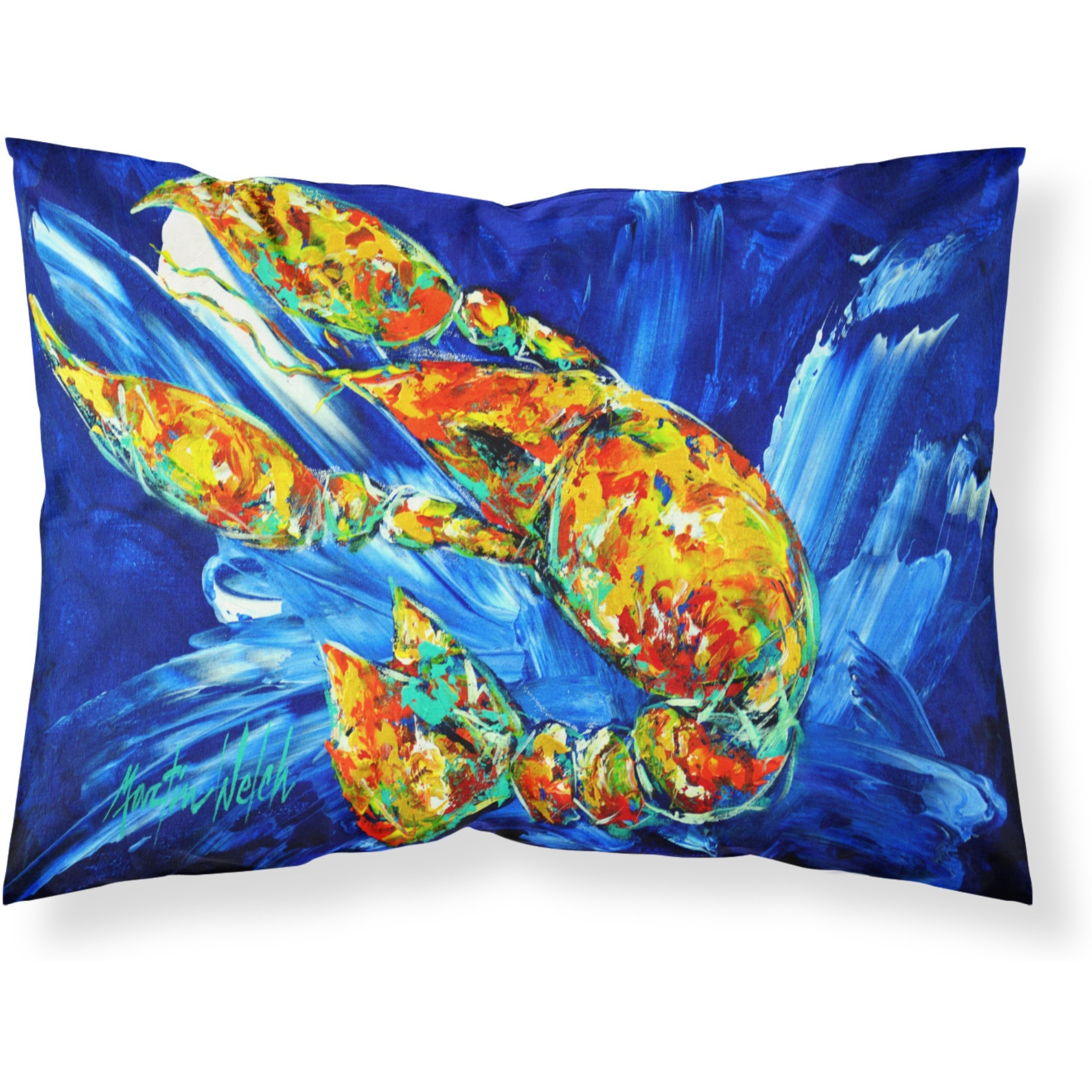 &quotCaroline's Treasures "&quotNot your Plano Crawfish"" Printed, Polyester Envelope Closure pillowcase, Standard, Multicolor"