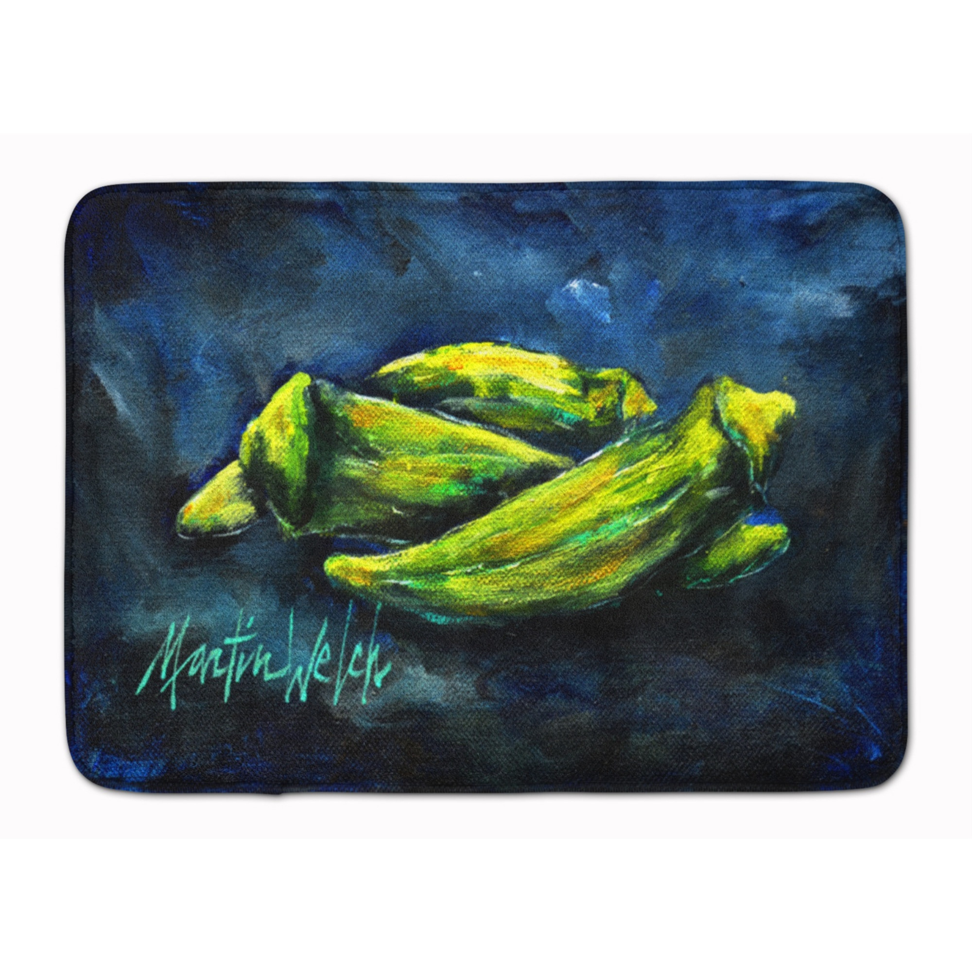 &quotCaroline's Treasures Okra Bleu Floor Mat, 19"" x 27"", Multicolor"