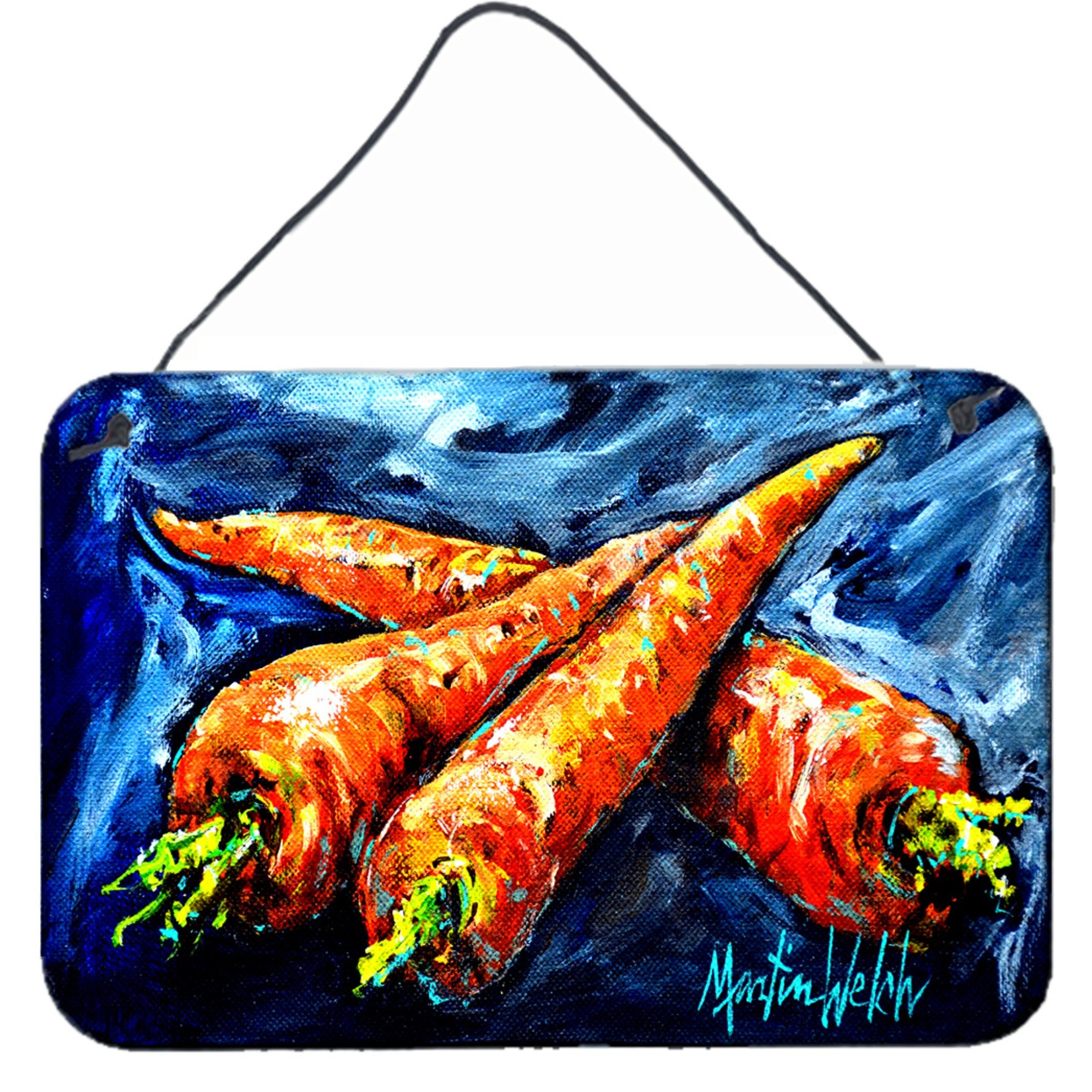 &quotCaroline's Treasures Carrots Only Three Needed Wall or Door Hanging Prints MW1230DS812, 8"" x 12"""