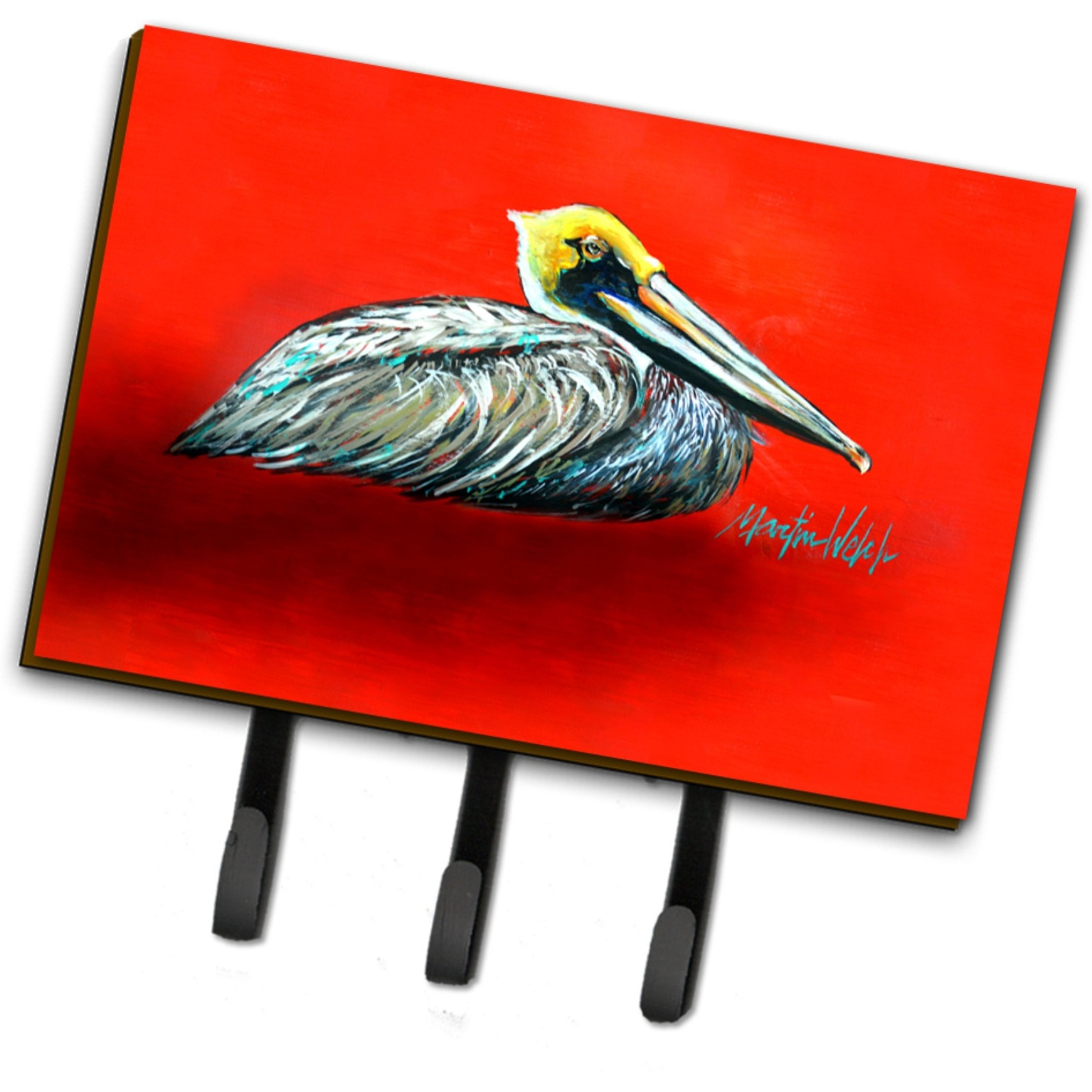 &quotCaroline's Treasures Sitting Brown Pelican Leash or Key Holder MW1232TH68, Triple"