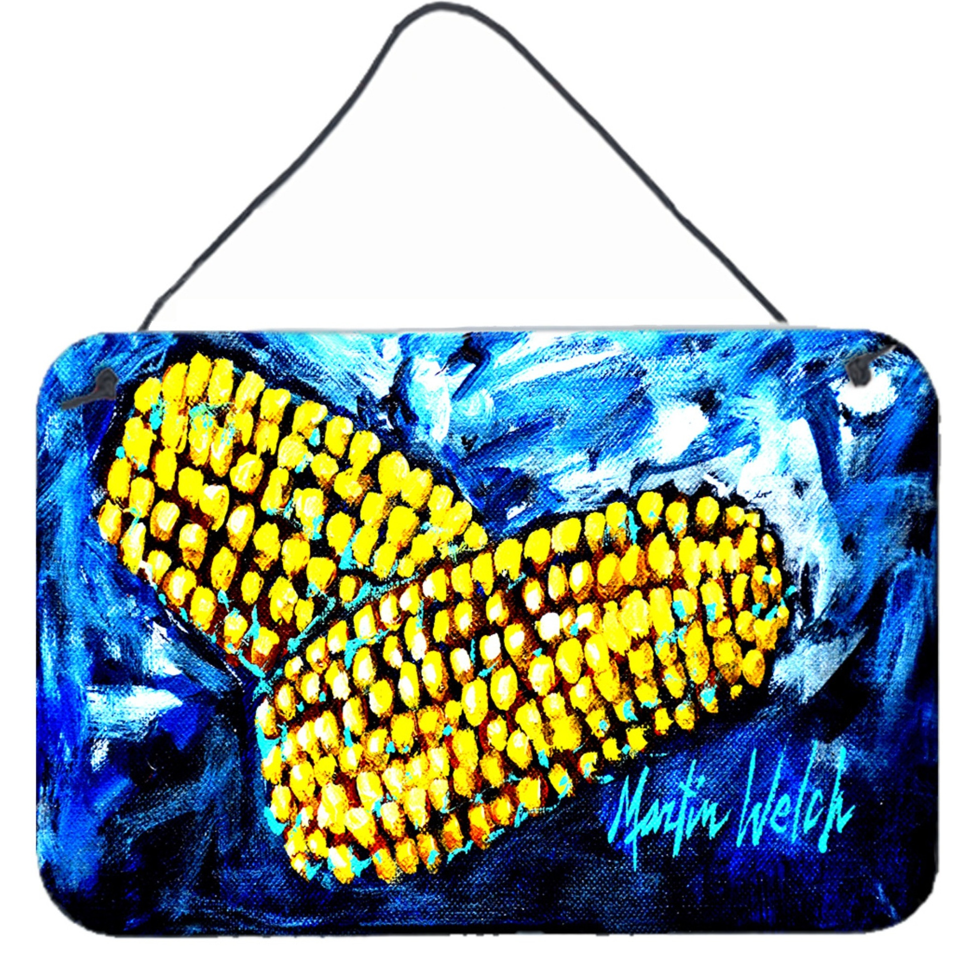 &quotCaroline's Treasures Two Corn Please Wall or Door Hanging Prints MW1235DS812, 8"" x 12"", Multicolor"