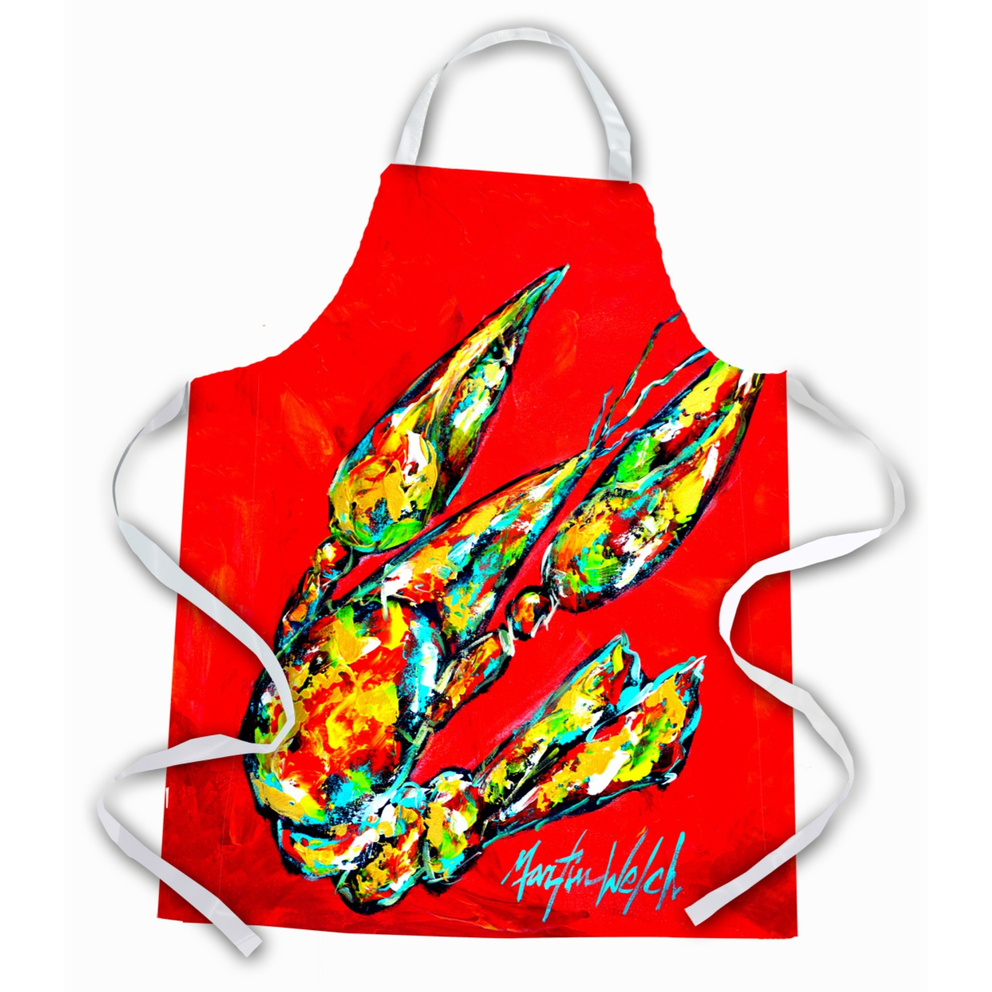 &quotCaroline's Treasures MW1248APRON Hot Head 2 Crawfish Apron, Large, Multicolor"