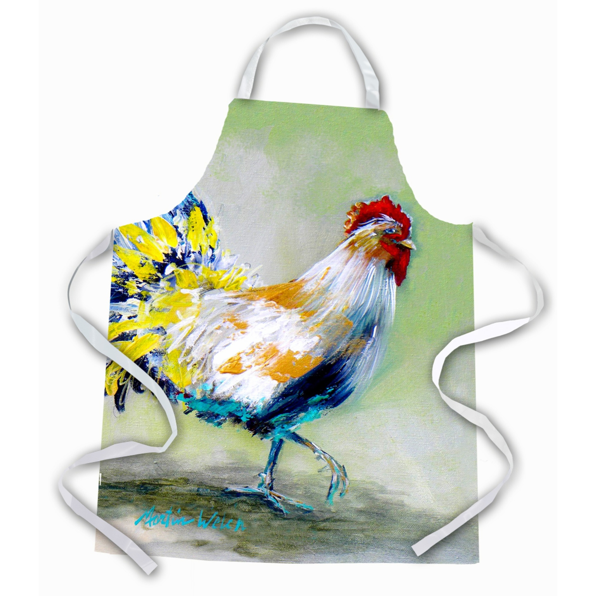 &quotCaroline's Treasures MW1259APRON Sunrise Rooster Apron, Large, Multicolor"