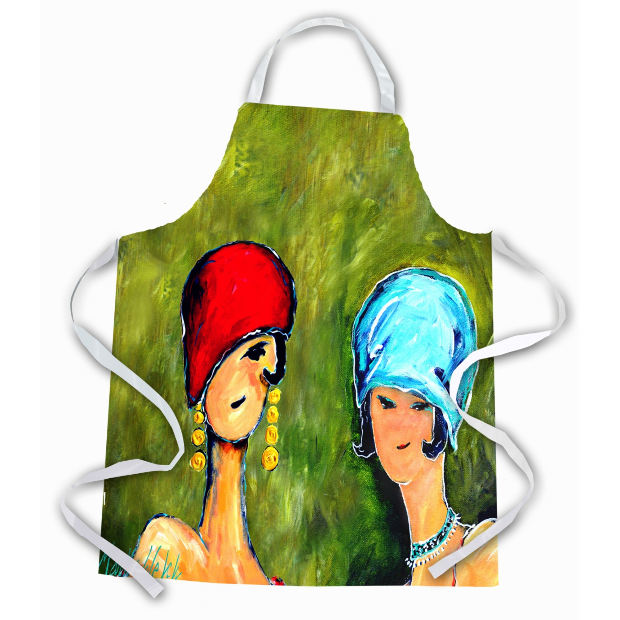 &quotCaroline's Treasures MW1265APRON Young Voncile And Azaline Apron, Large, Multicolor"