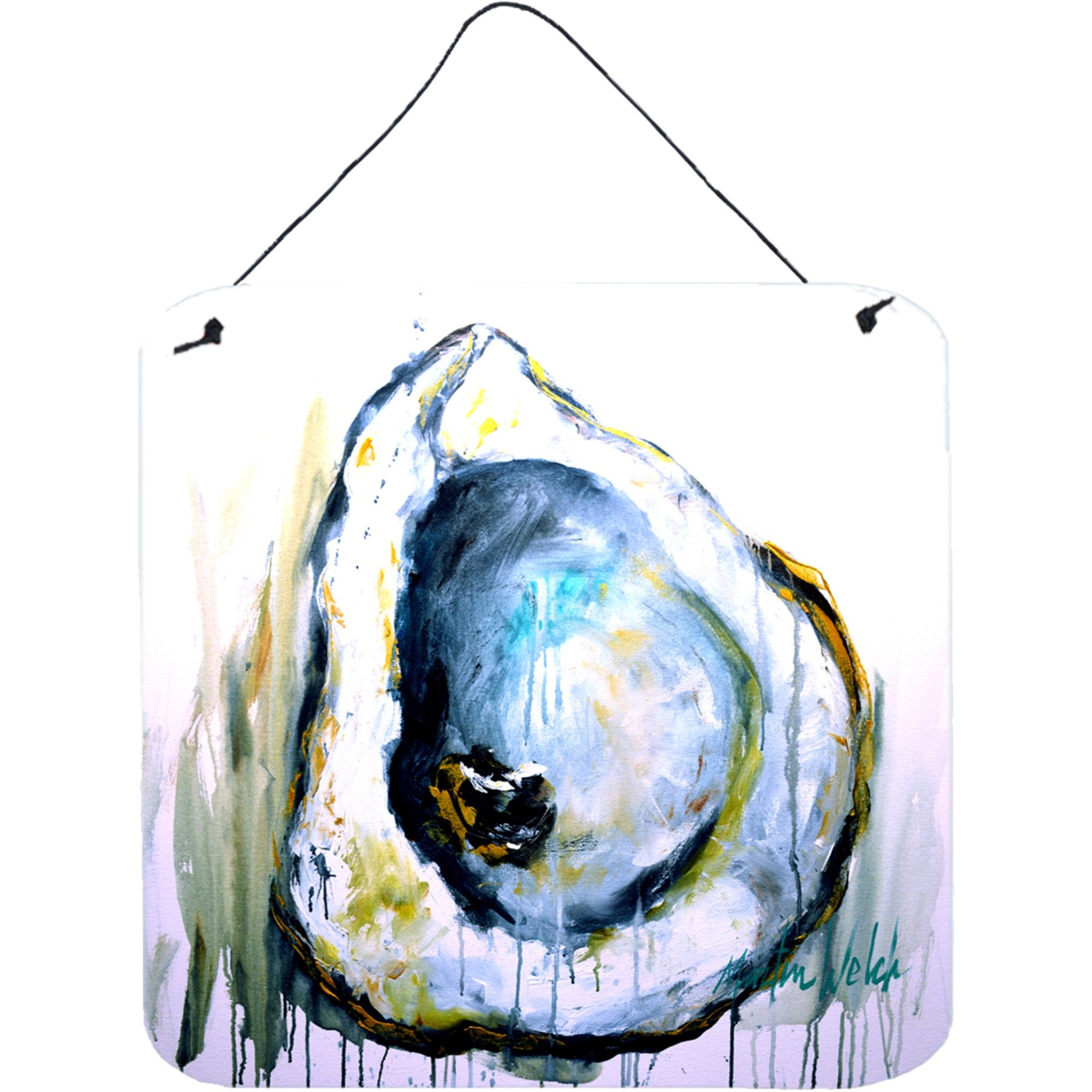 &quotCaroline's Treasures Aqua Sand Oyster Door Hanging Prints wall-decor, Multicolor"