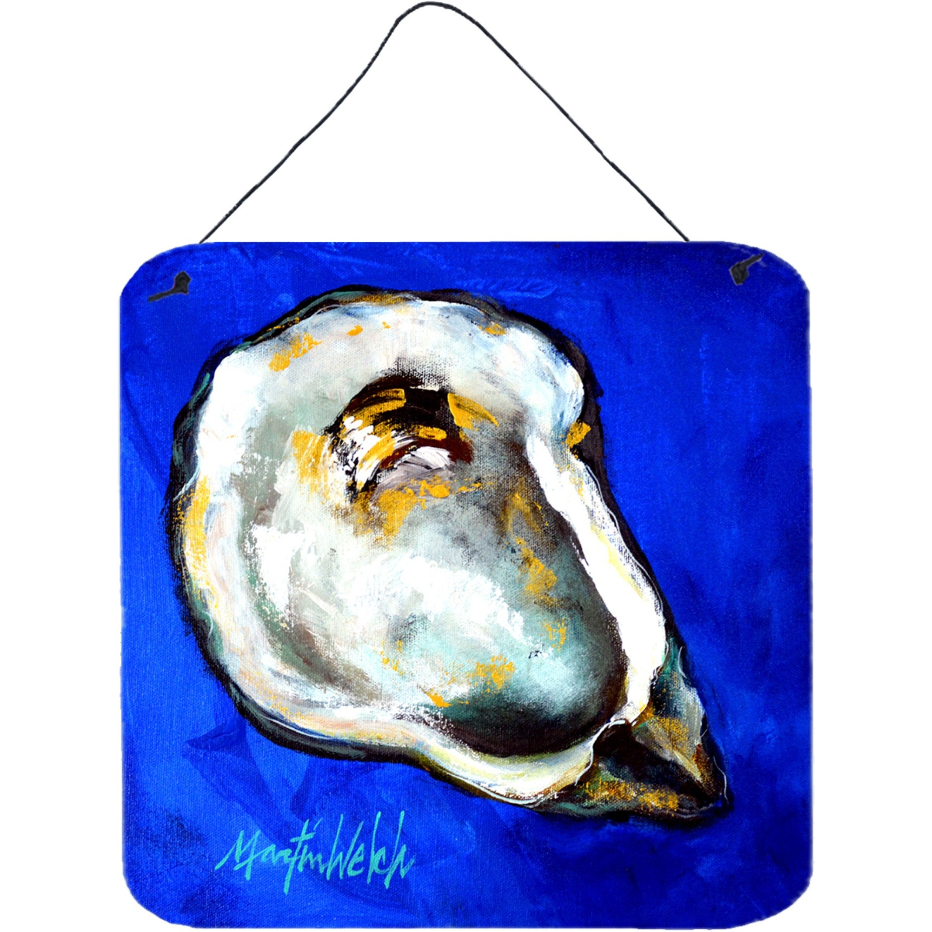 &quotCaroline's Treasures Oyster Gray Shell Door Hanging Prints wall-decor, Multicolor"