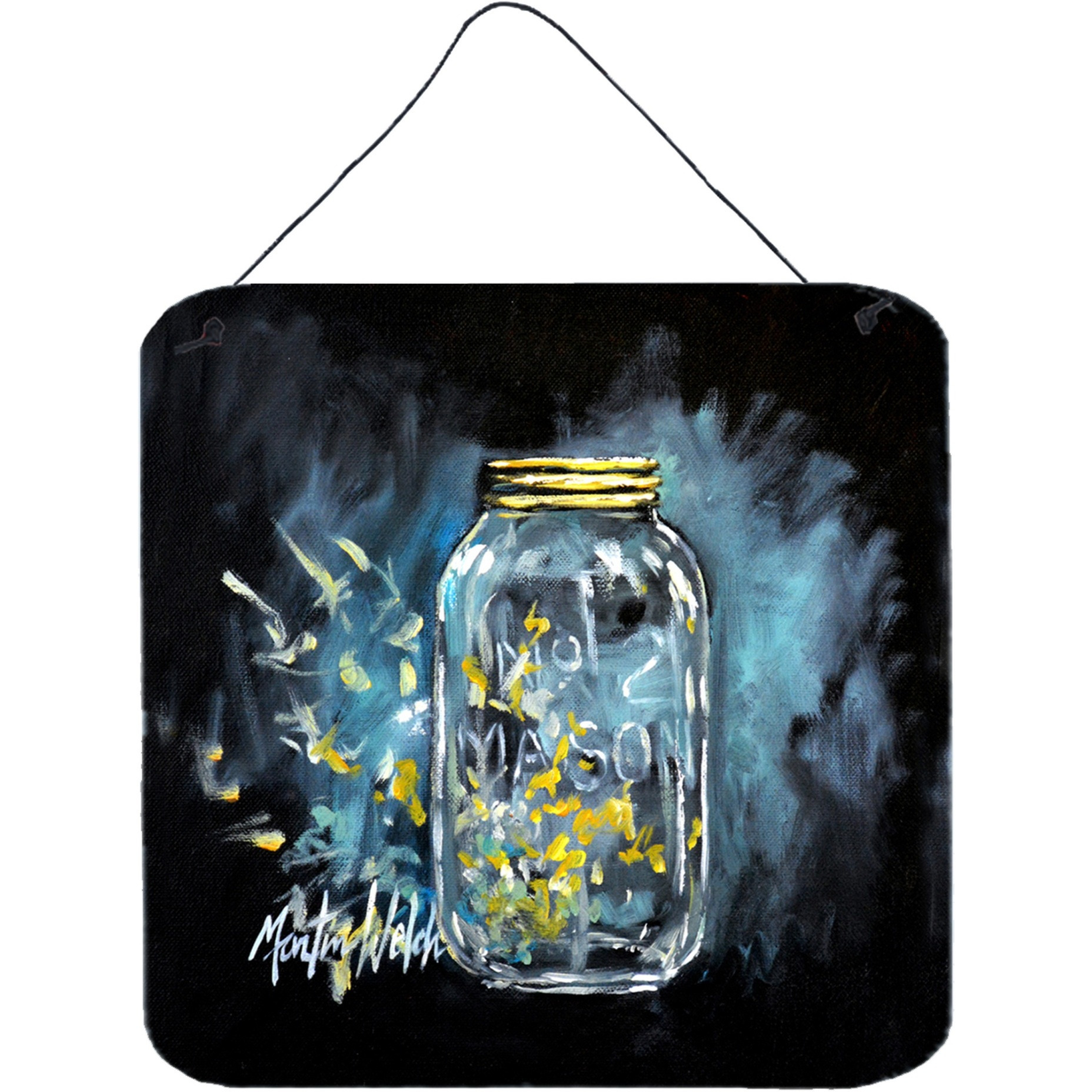 &quotCaroline's Treasures Lightning Bugs Door Hanging Prints wall-decor, Multicolor"