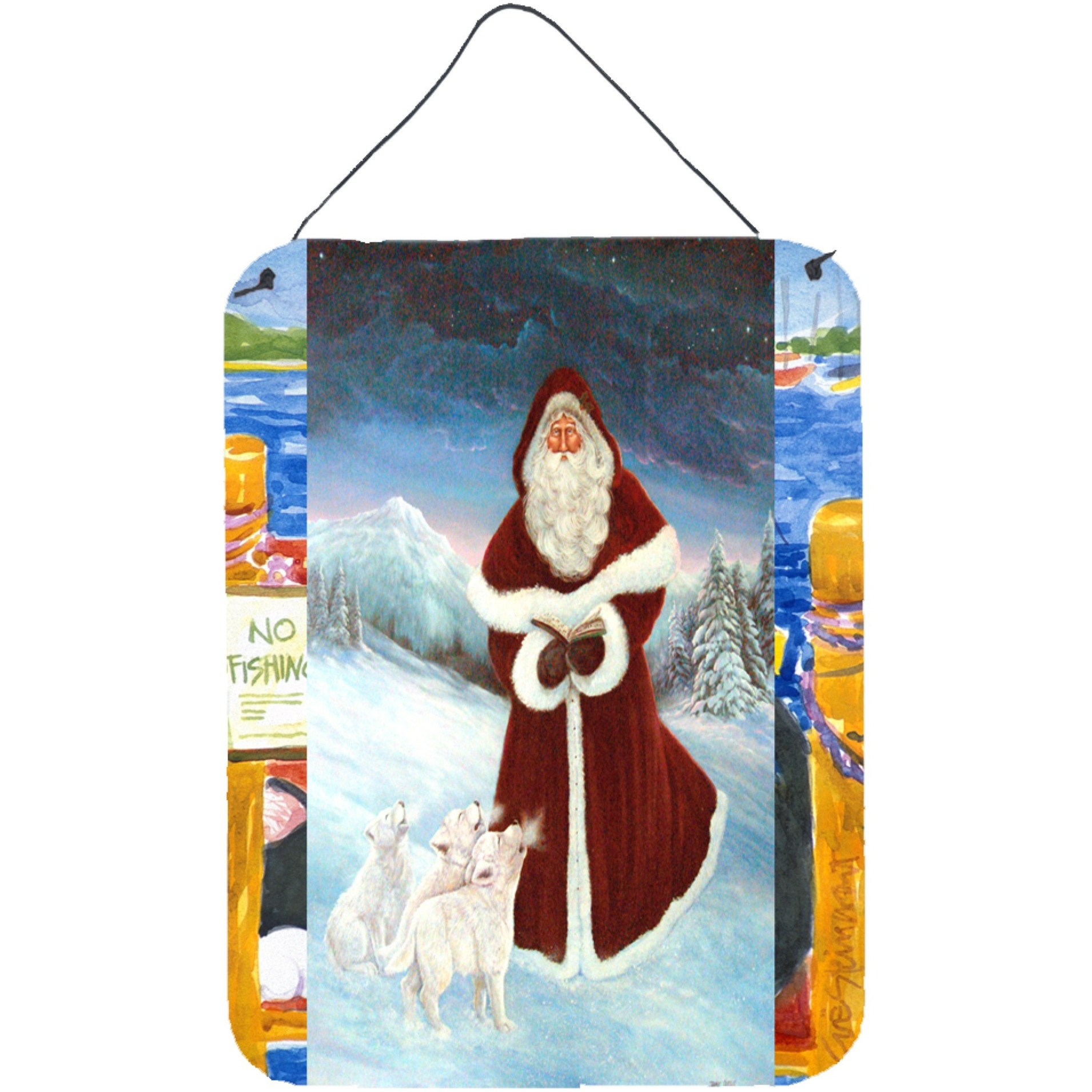 &quotCaroline's Treasures PJC1002DS1216 A Spirit of Harmony Santa Claus Wall or Door Hanging Prints, 16 x 12"", Multicolor"