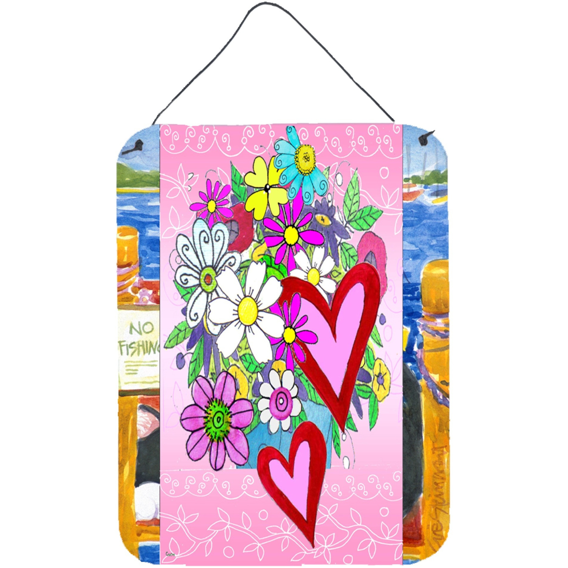&quotCaroline's Treasures PJC1040DS1216 True Love Bouquet Valentine's Day Wall or Door Hanging Prints, 16 x 12"", Multicolor"