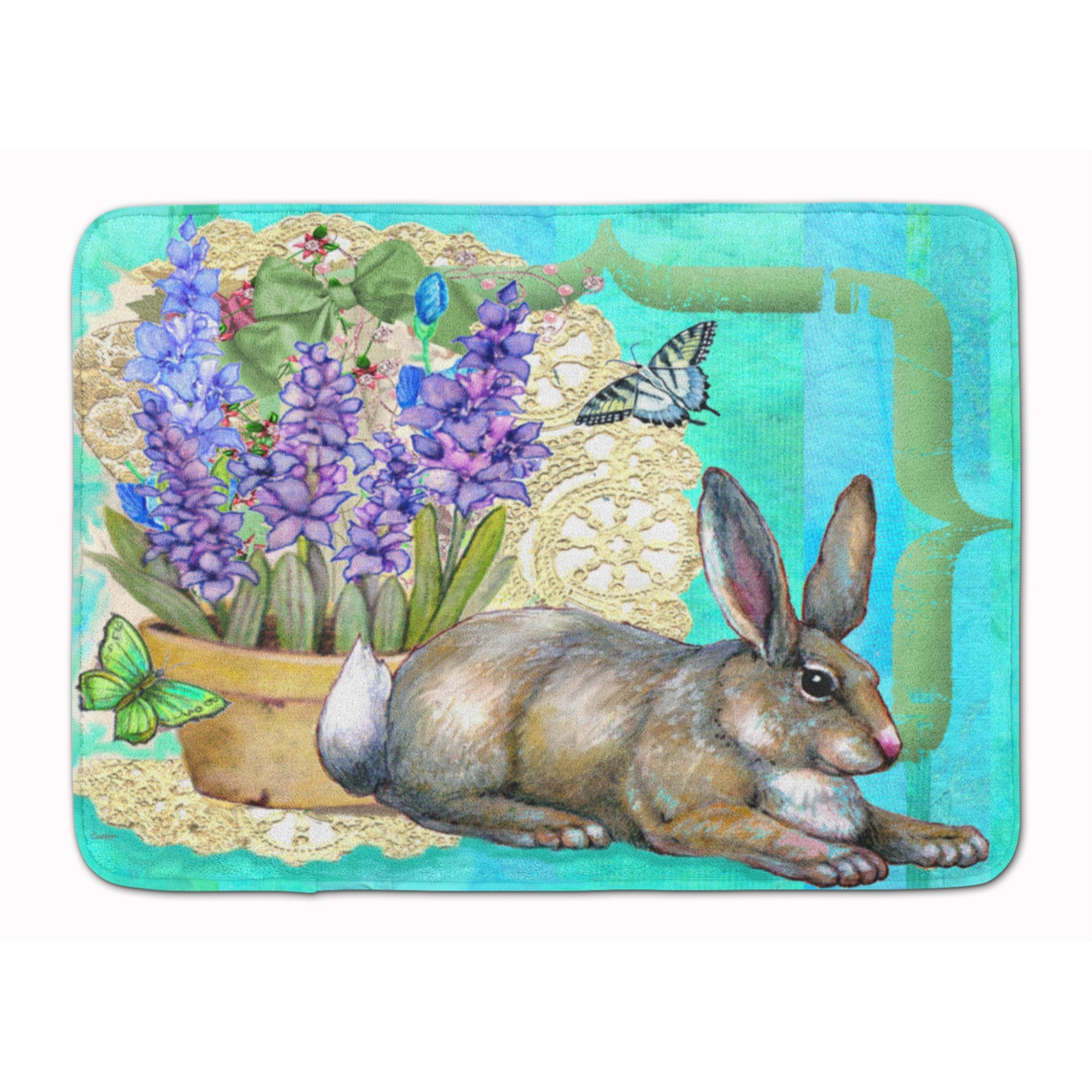 &quotCaroline's Treasures Springtime Easter Rabbit Floor Mat, 19"" x 27"", Multicolor"