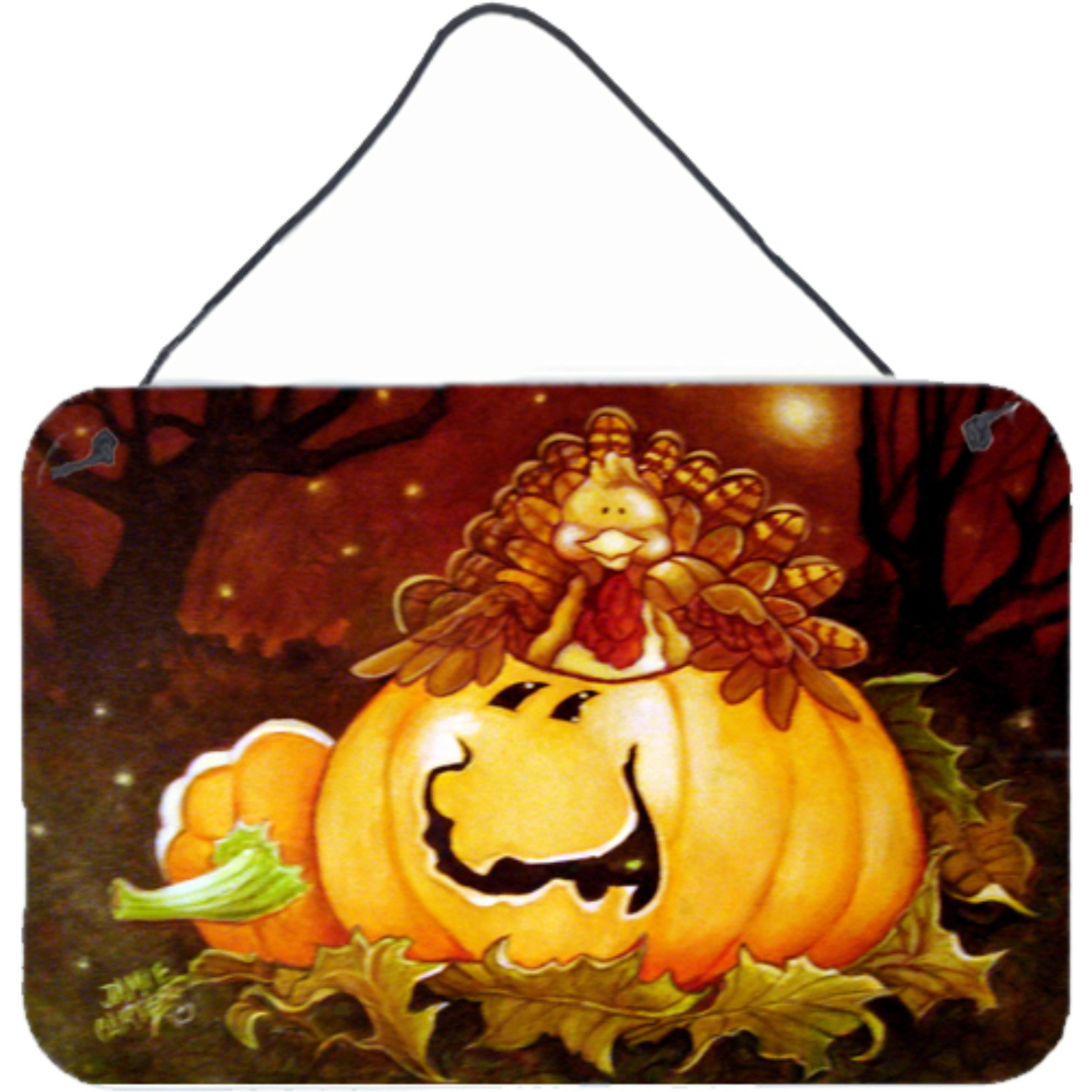 &quotCaroline's Treasures PJC1070DS812 Somebody to Love Pumpkin Halloween Wall or Door Hanging Prints, 8 x 12"", Multicolor"