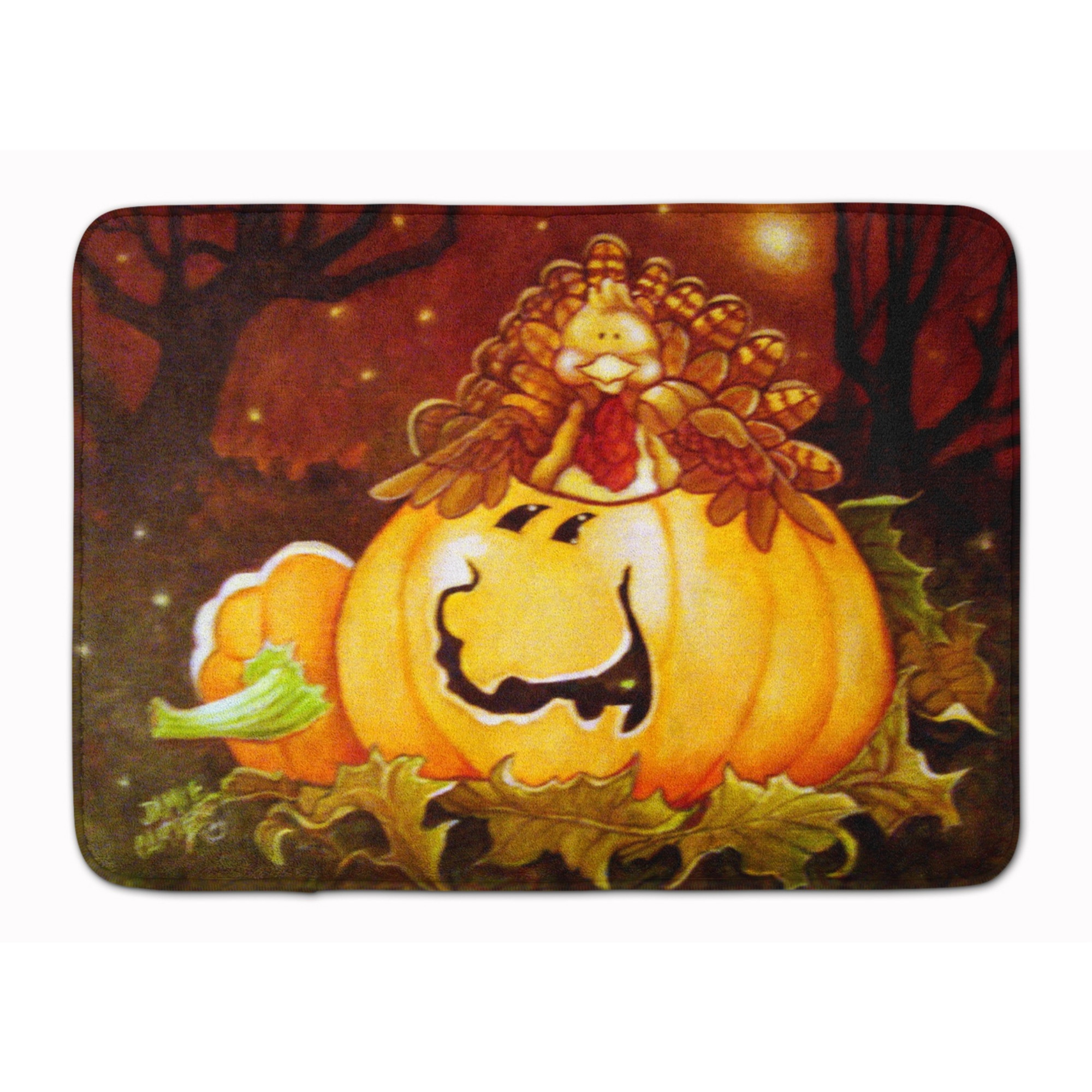 &quotCaroline's Treasures Somebody to Love Pumpkin Halloween Floor Mat, 19"" x 27"", Multicolor"