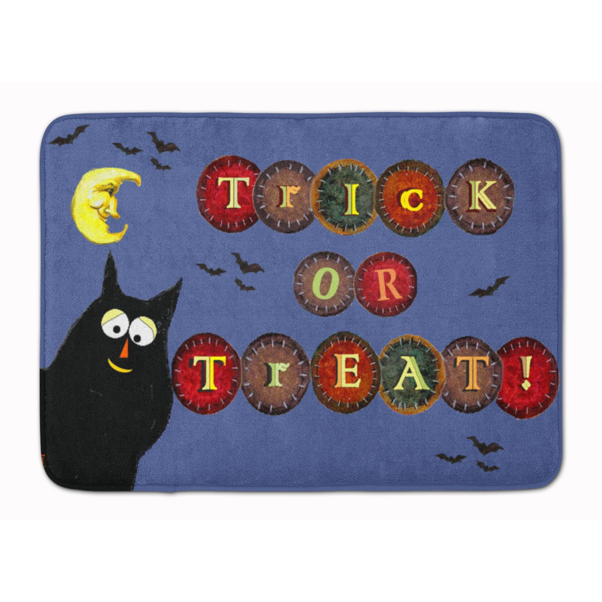 &quotCaroline's Treasures Trick or Treat Kitty Halloween Floor Mat, 19"" x 27"", Multicolor"