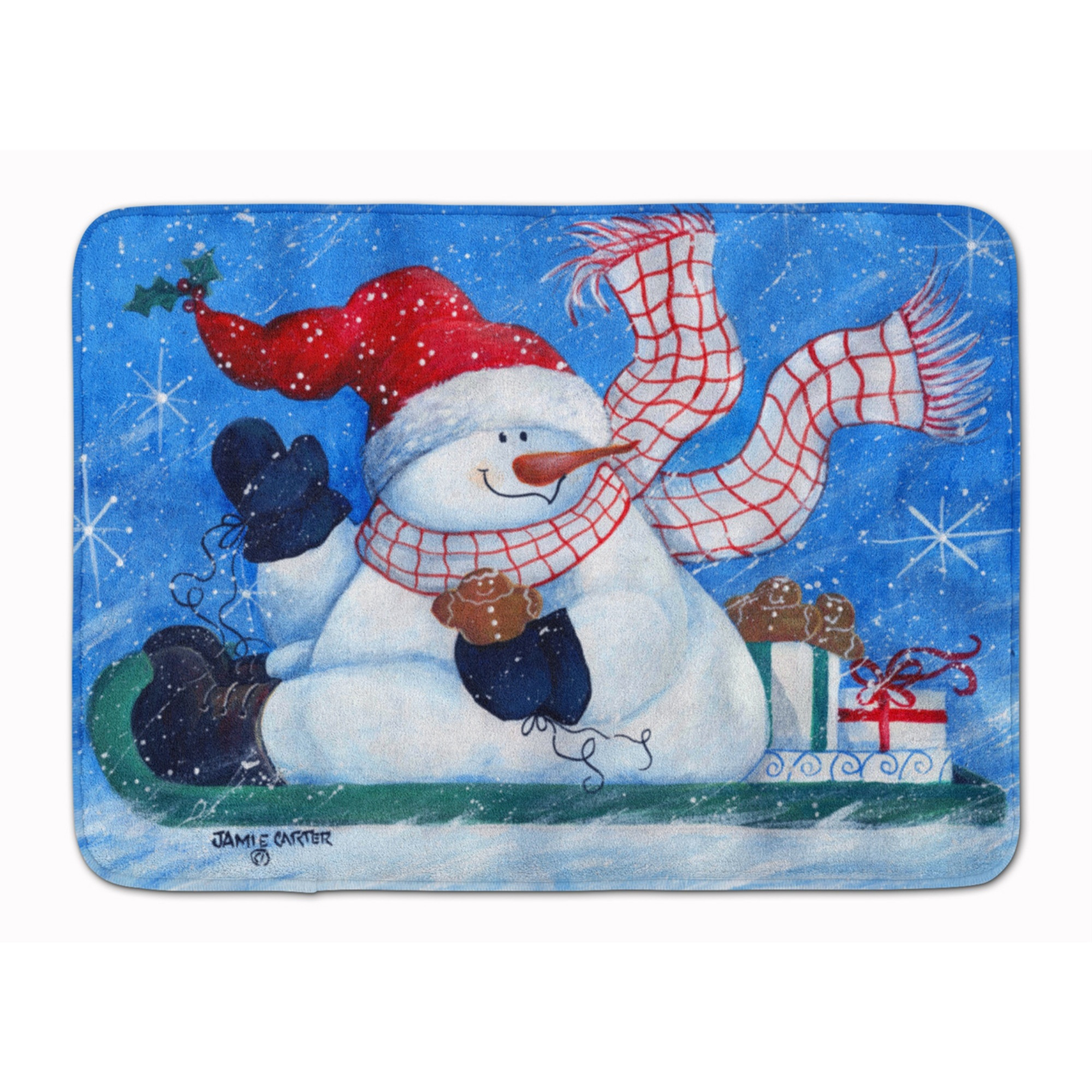 &quotCaroline's Treasures Come Ride With Me Snowman Floor Mat, 19"" x 27"", Multicolor"