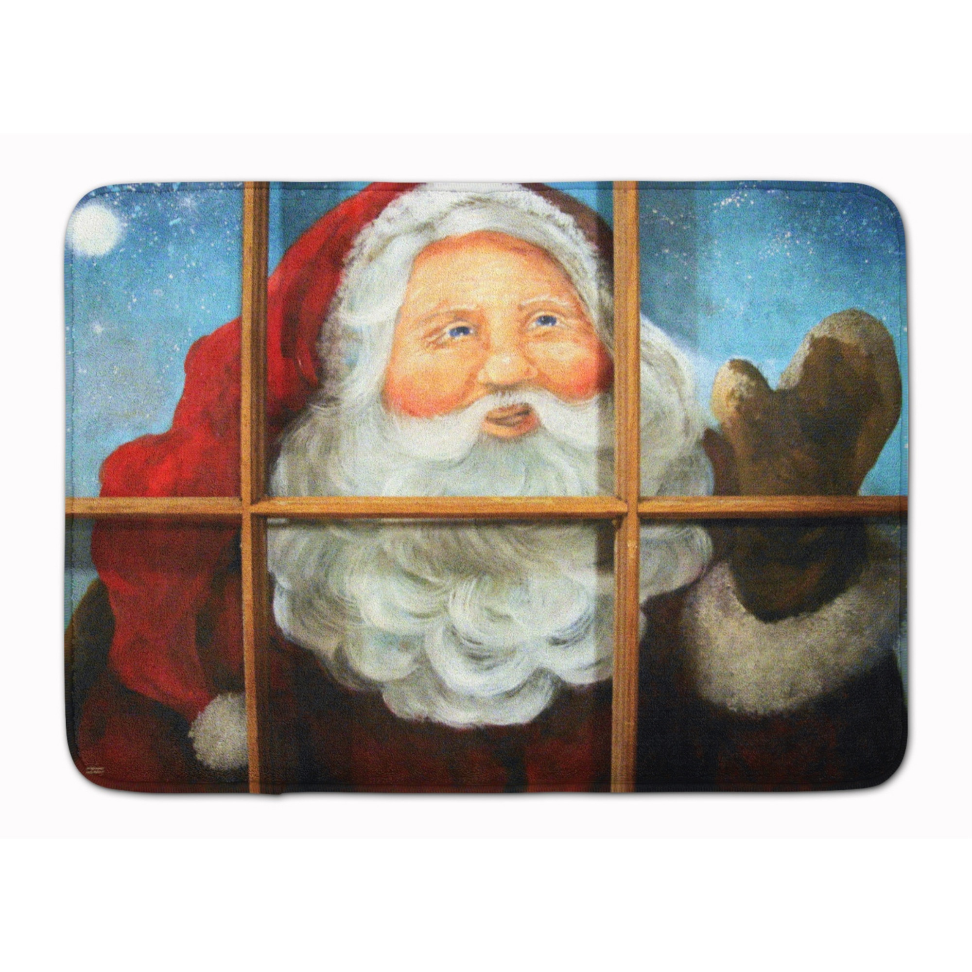 &quotCaroline's Treasures Kindly Visitor Santa Claus Christmas Floor Mat, 19"" x 27"", Multicolor"