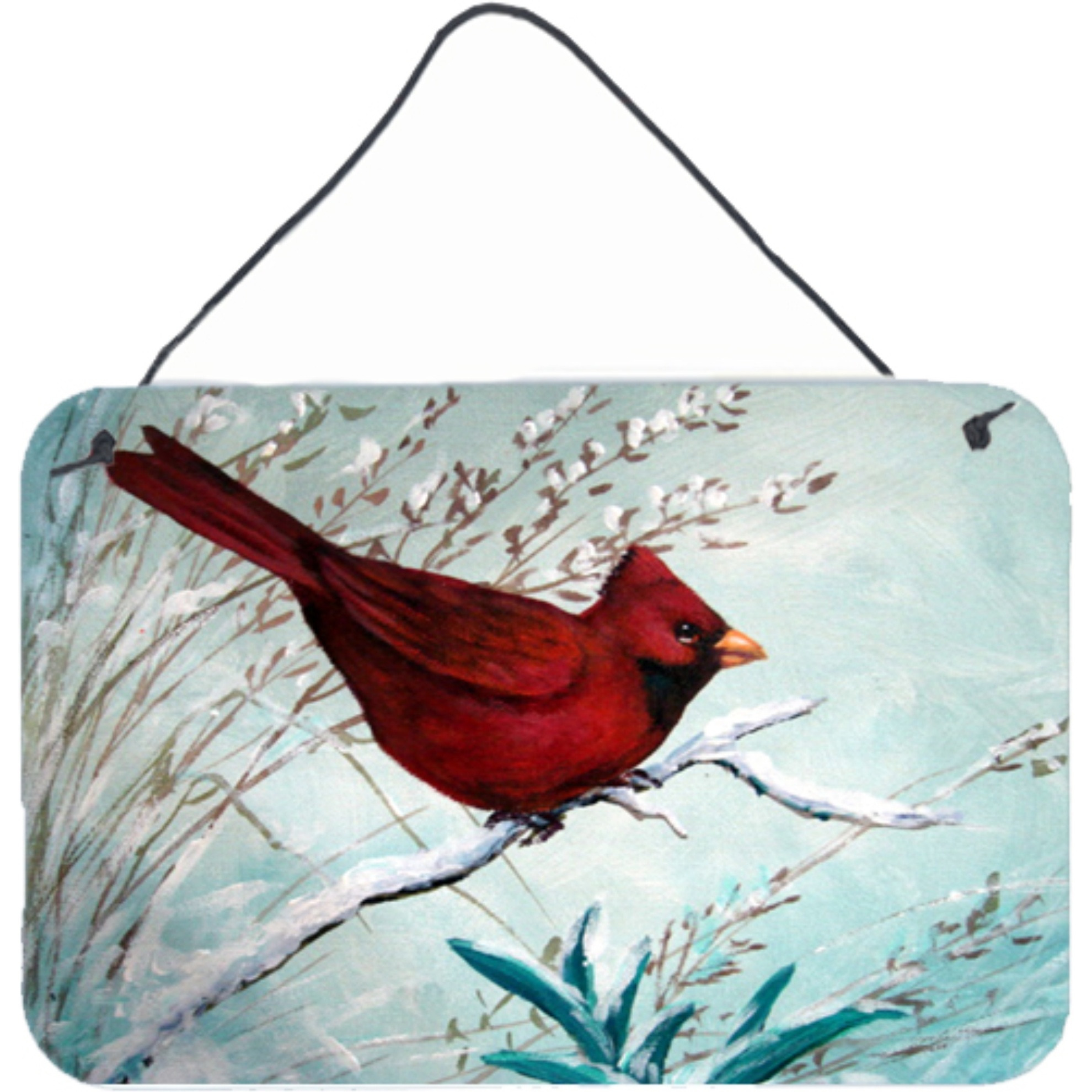 &quotCaroline's Treasures PJC1110DS812 Cardinal Winter Red Bird Wall or Door Hanging Prints, 8 x 12"", Multicolor"