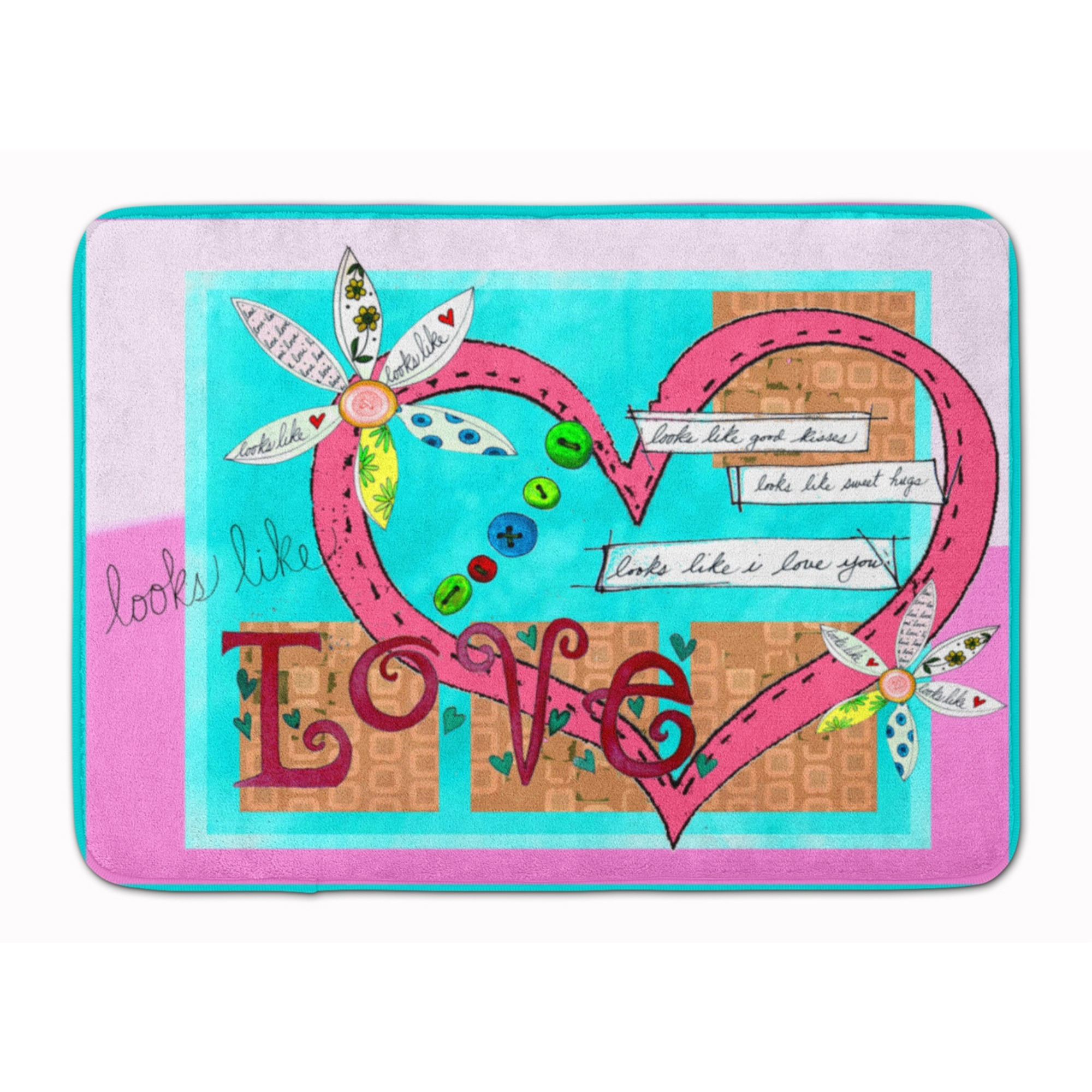 &quotCaroline's Treasures Looks Like I Love You Valentine's Day Floor Mat, 19"" x 27"", Multicolor"