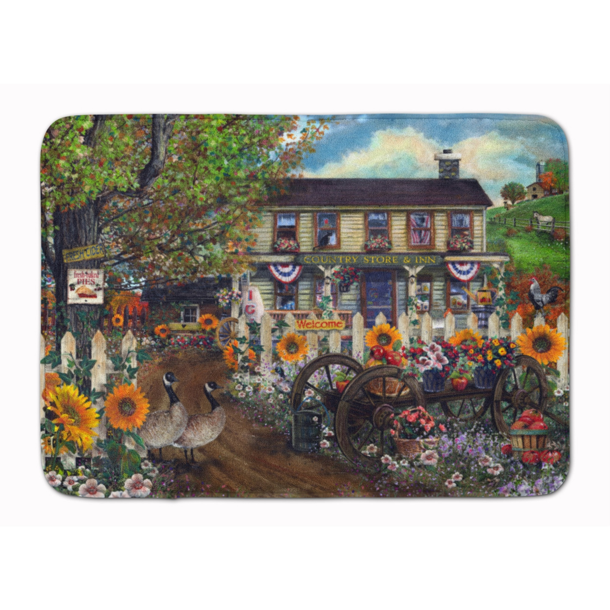 &quotCaroline's Treasures Sunflowers and The Old Country Store Floor Mat, 19"" x 27"", Multicolor"