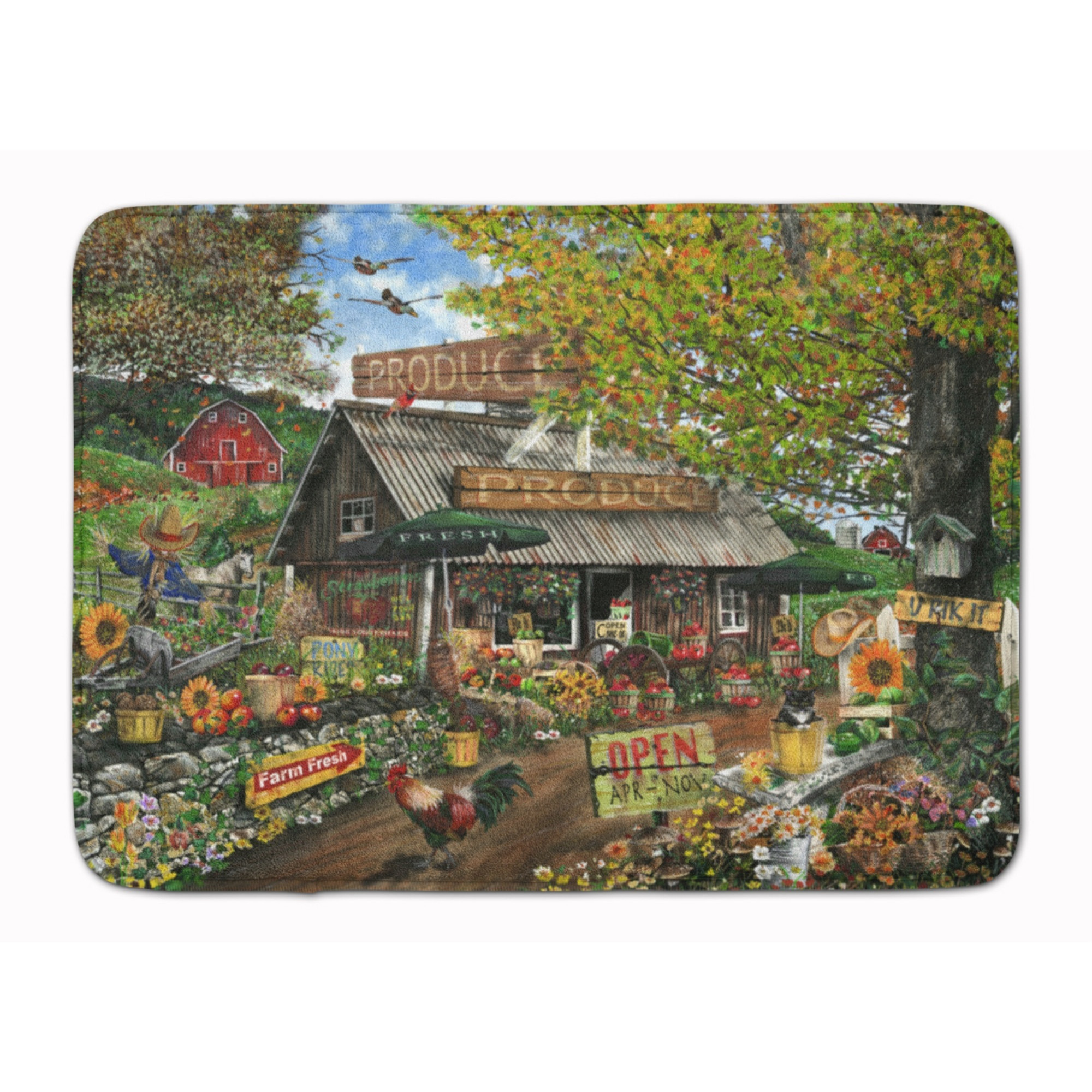 &quotCaroline's Treasures Produce Fruit Stand Floor Mat, 19"" x 27"", Multicolor"