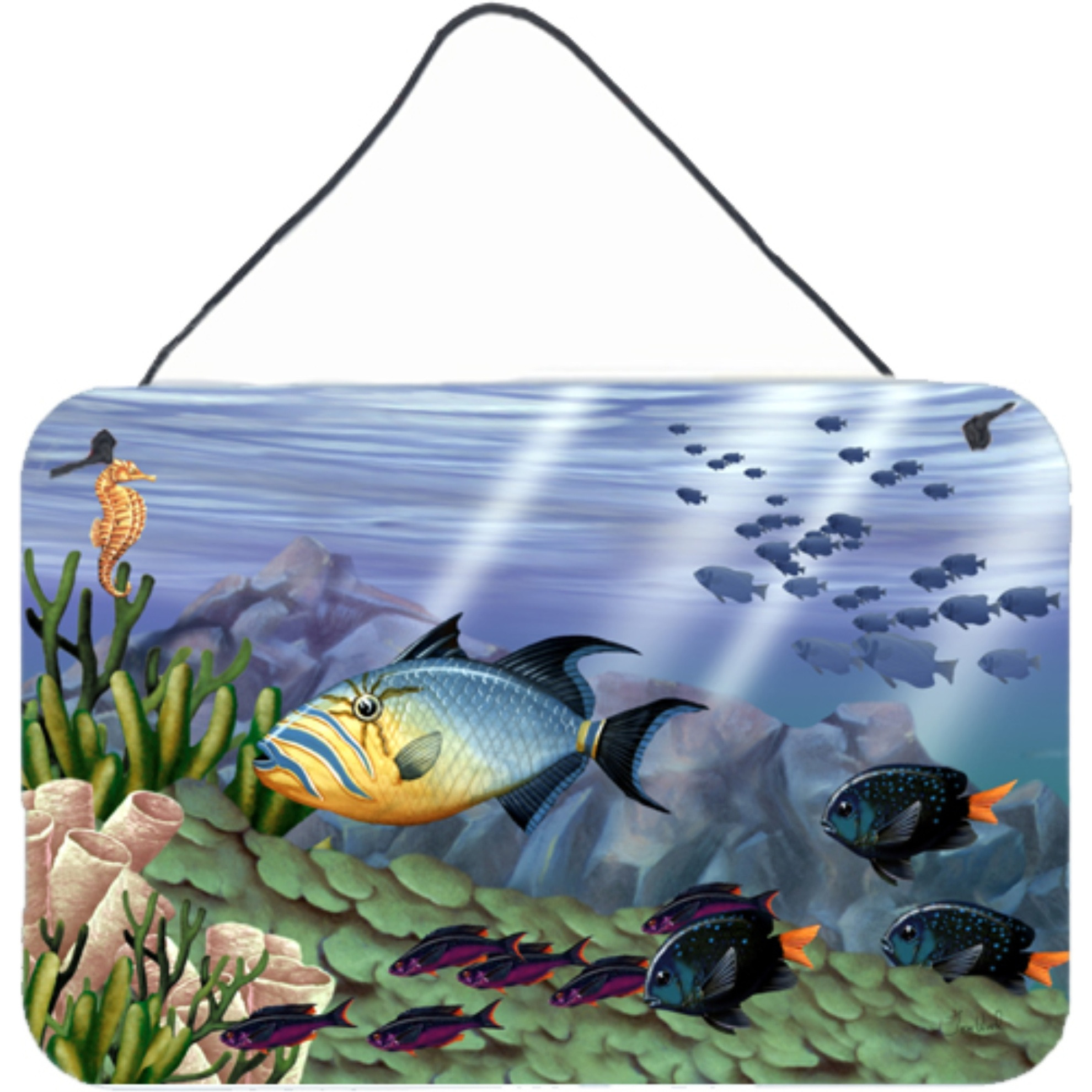 &quotCaroline's Treasures PTW2035DS812 Undersea Fantasy 10 Wall or Door Hanging Prints, 8 x 12"", Multicolor"