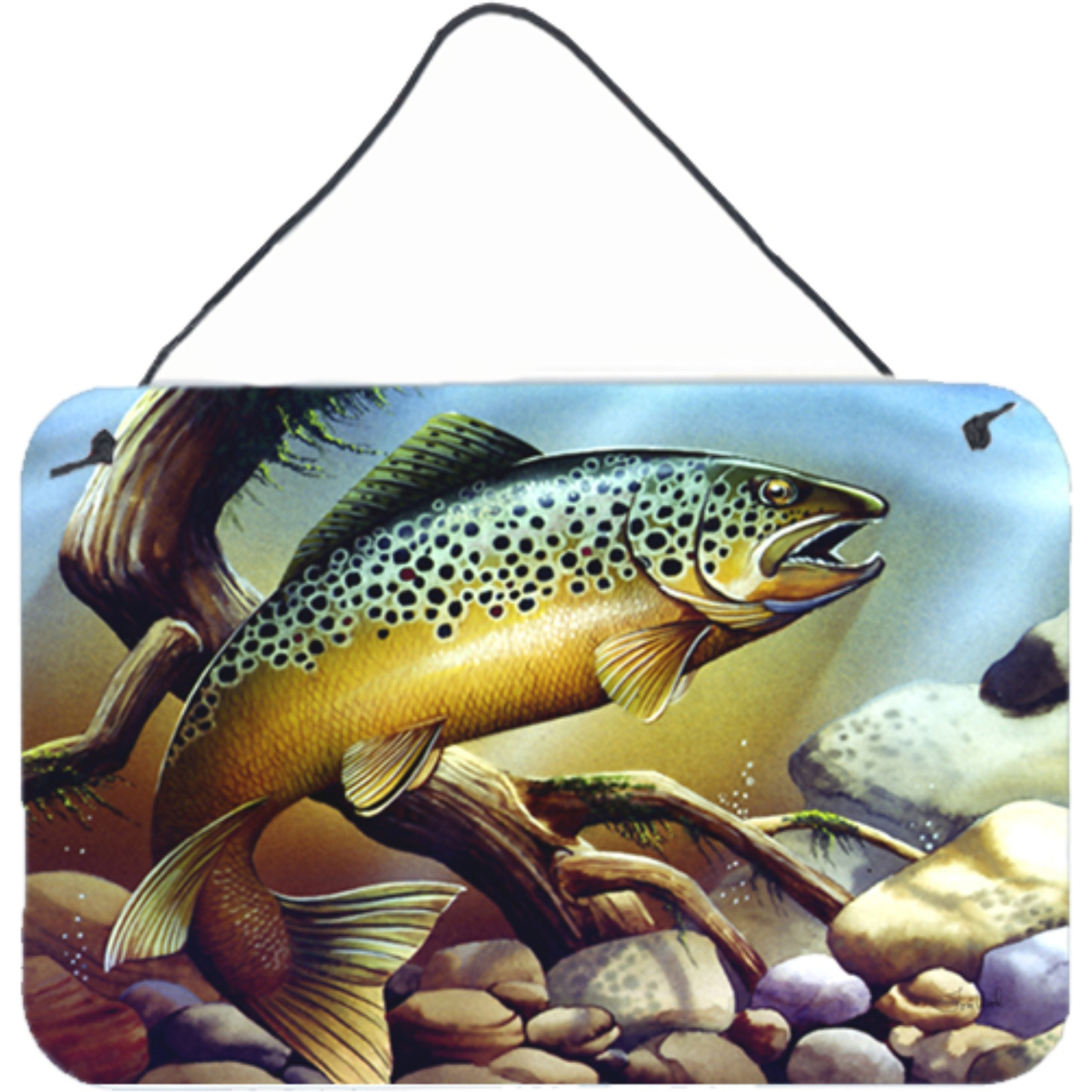 &quotCaroline's Treasures PTW2038DS812 Brook Trout Wall or Door Hanging Prints, 8 x 12"", Multicolor"