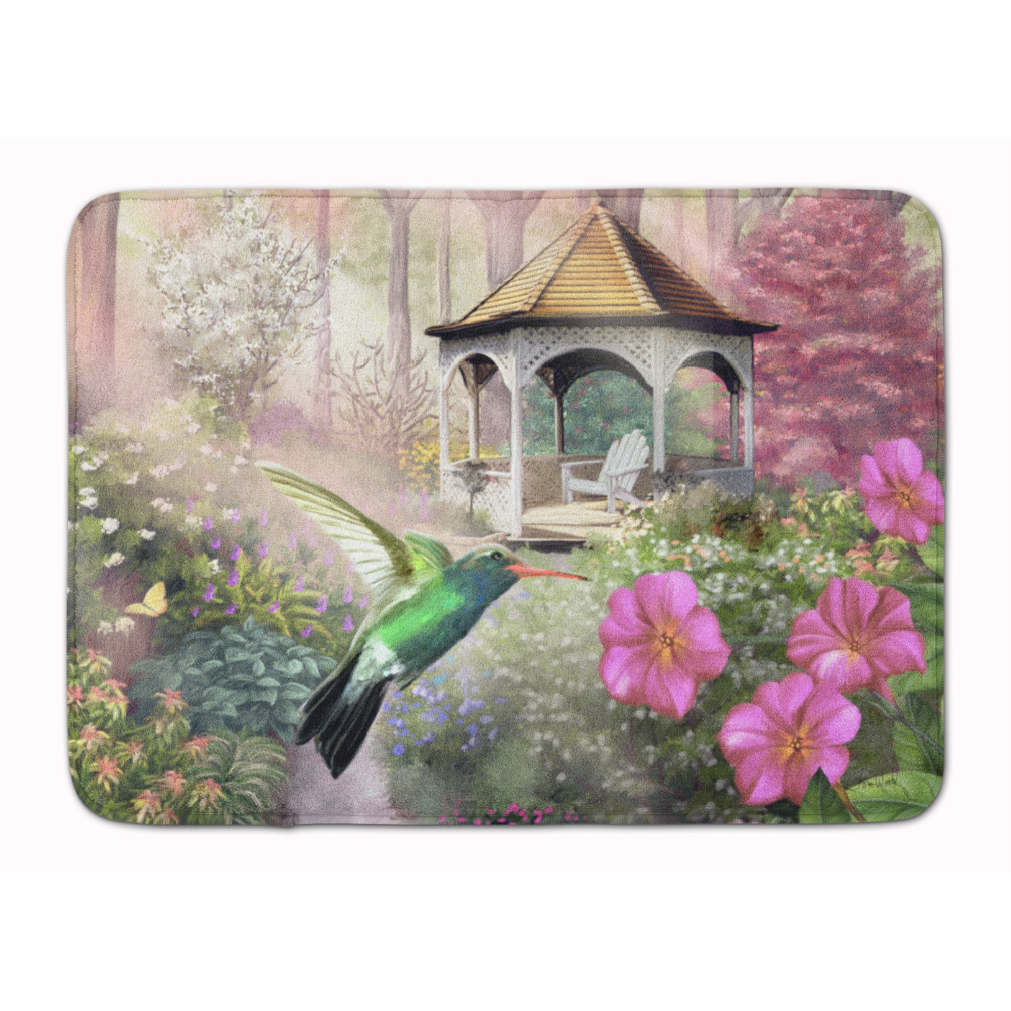 &quotCaroline's Treasures Garden Gazebo Hummingbird Floor Mat, 19"" x 27"", Multicolor"