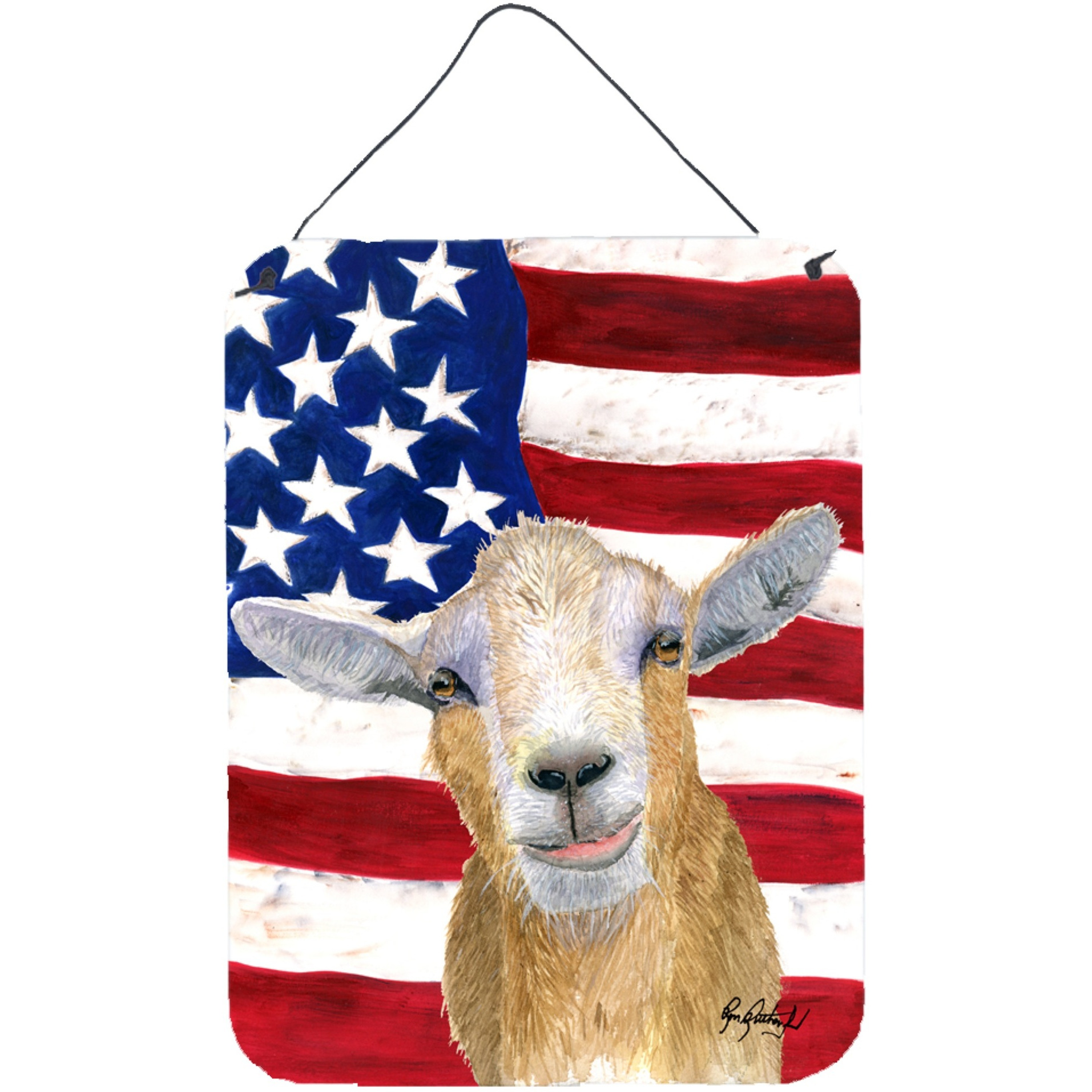 &quotCaroline's Treasures Usa American Goat Aluminium Metal Wall or Door Hanging Prints, 16"" x 12"""