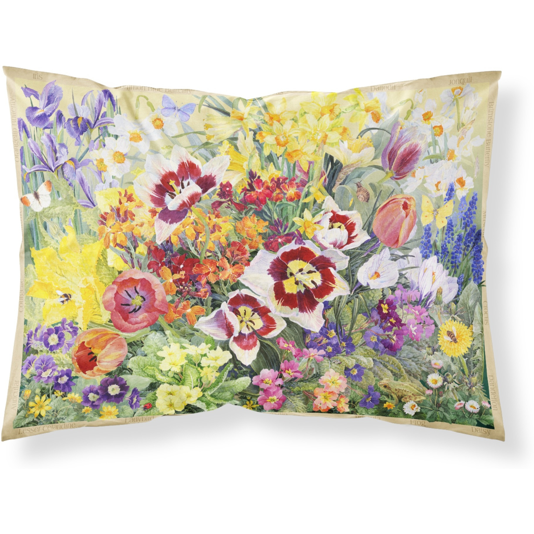 &quotCaroline's Treasures Spring Floral by Anne Searle Fabric Standard Pillowcase SASE0954PILLOWCASE, Multicolor"