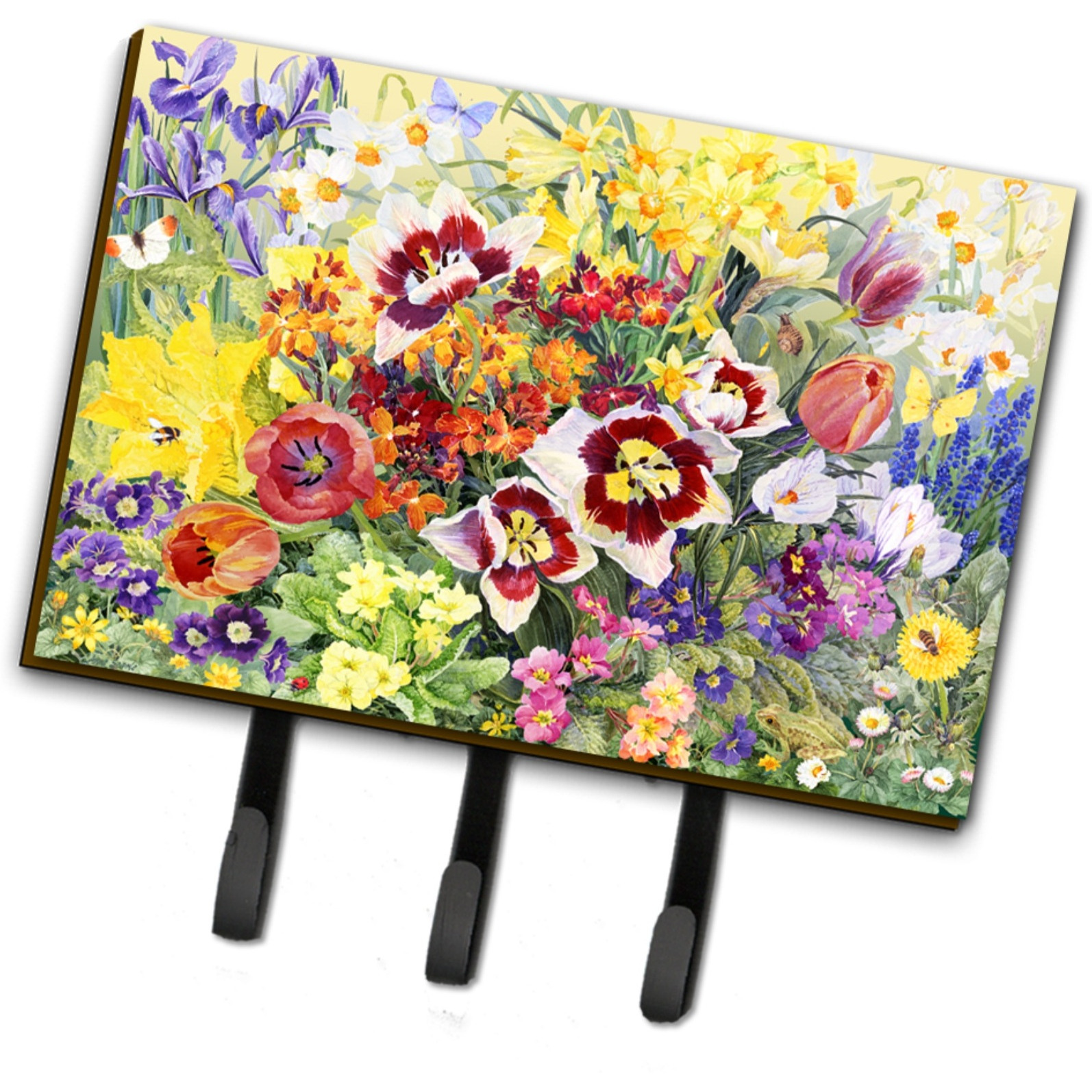 &quotCaroline's Treasures SASE0954TH68 Spring Floral by Anne Searle Leash or Key Holder, Large, Multicolor"