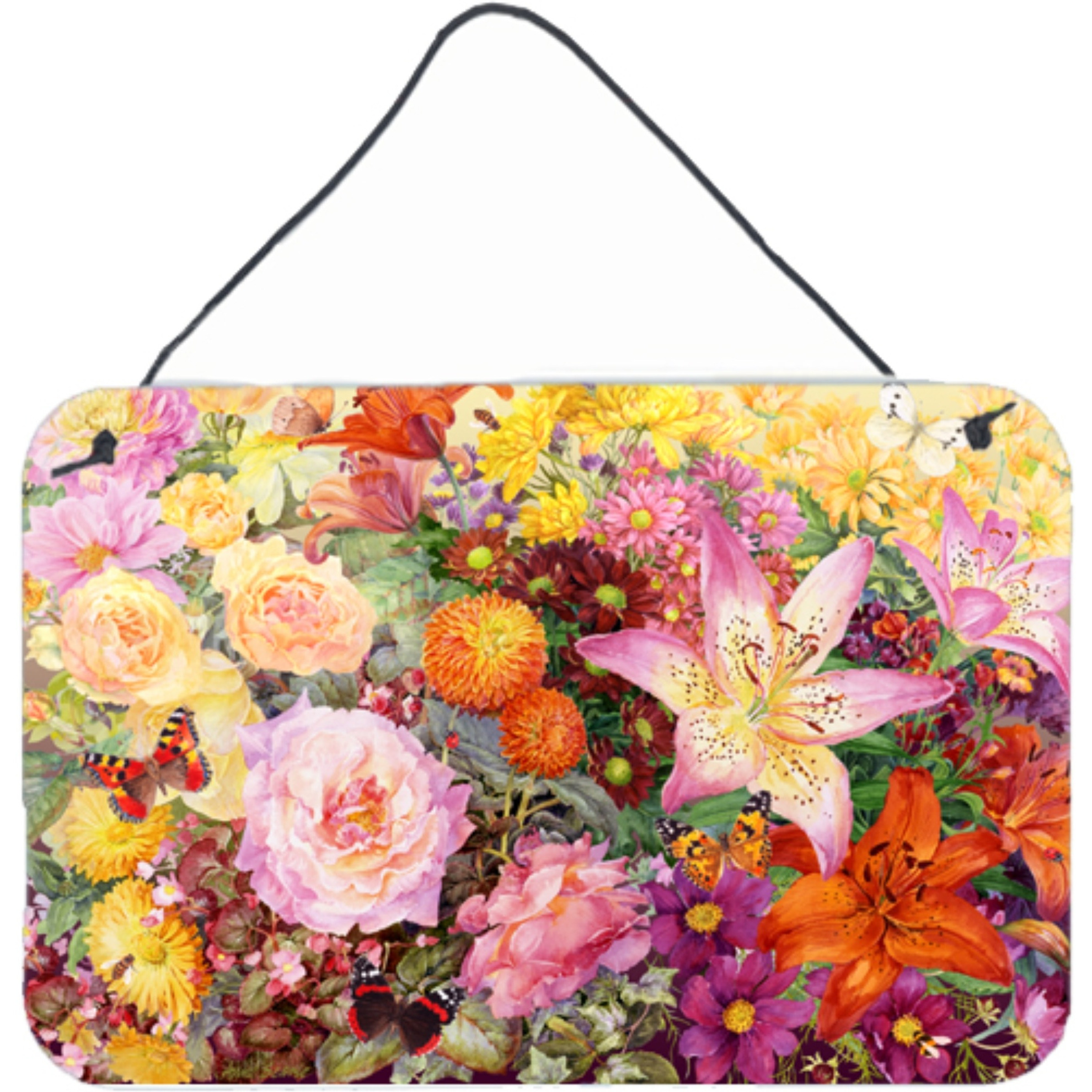 &quotCaroline's Treasures Autumn Floral by Anne Searle Wall or Door Hanging Prints SASE0955DS812, 8HX12W, Multicolor"
