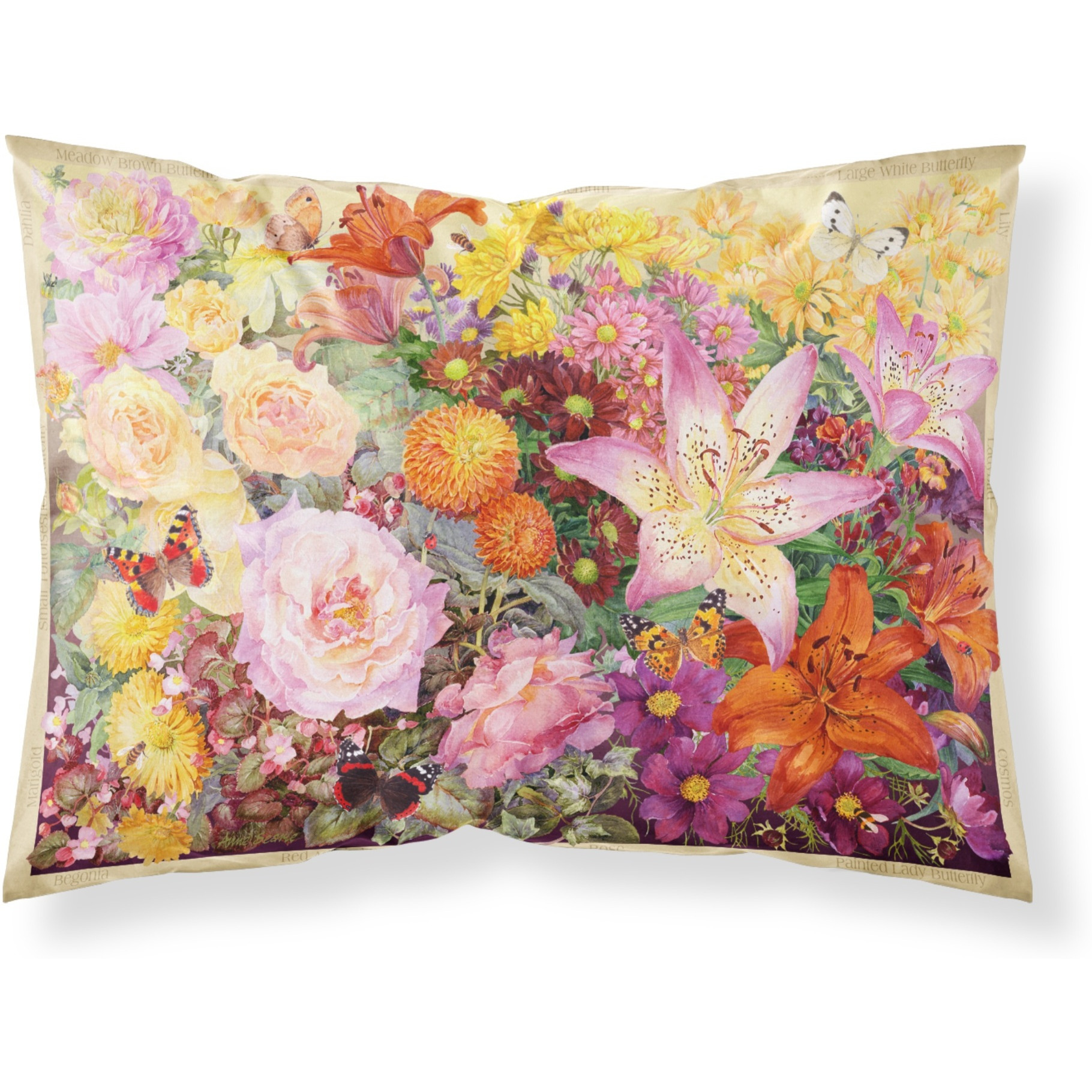 &quotCaroline's Treasures Autumn Floral by Anne Searle Fabric Standard Pillowcase SASE0955PILLOWCASE, Multicolor"