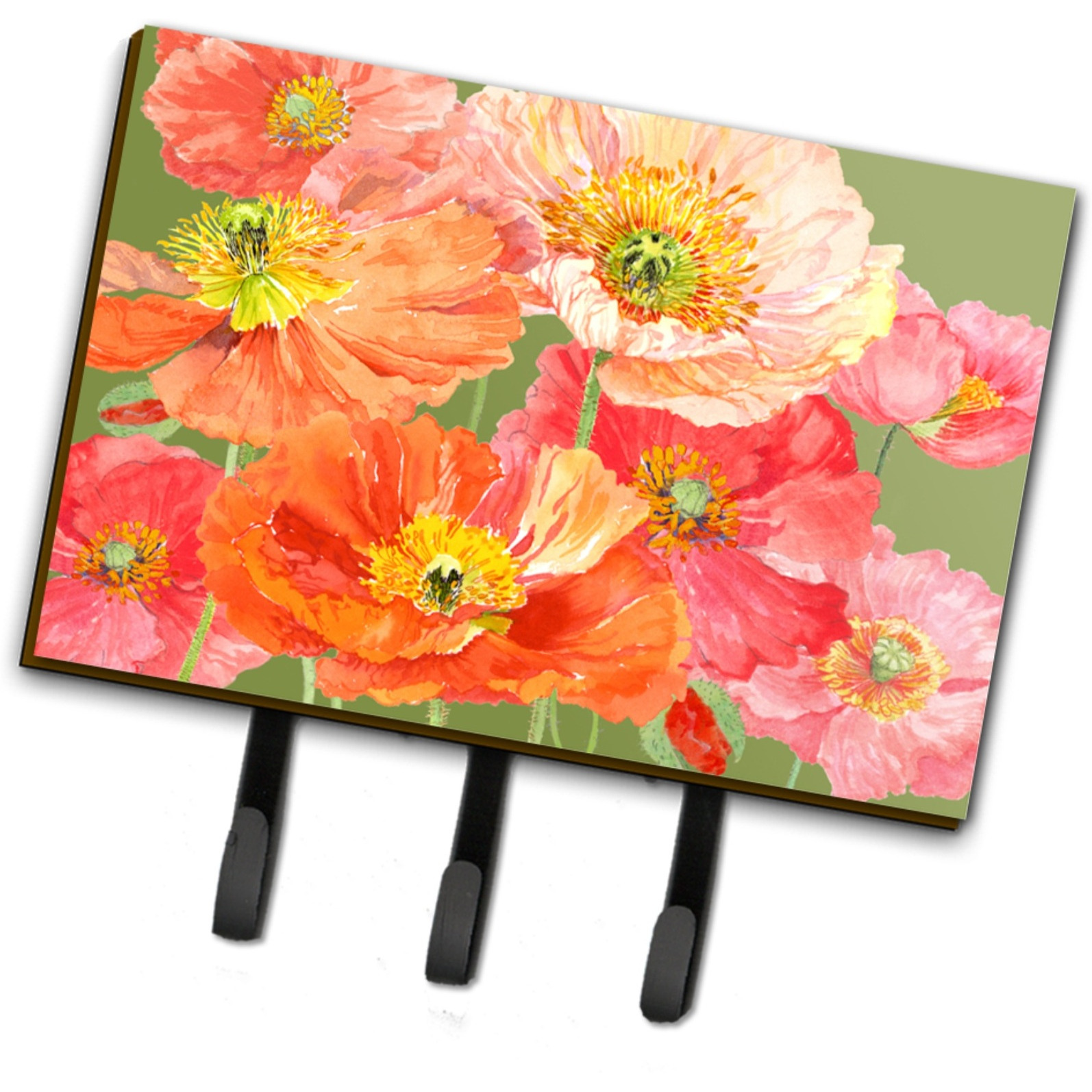 &quotCaroline's Treasures SASE664CTH68 Poppies by Anne Searle Leash or Key Holder, Large, Multicolor"
