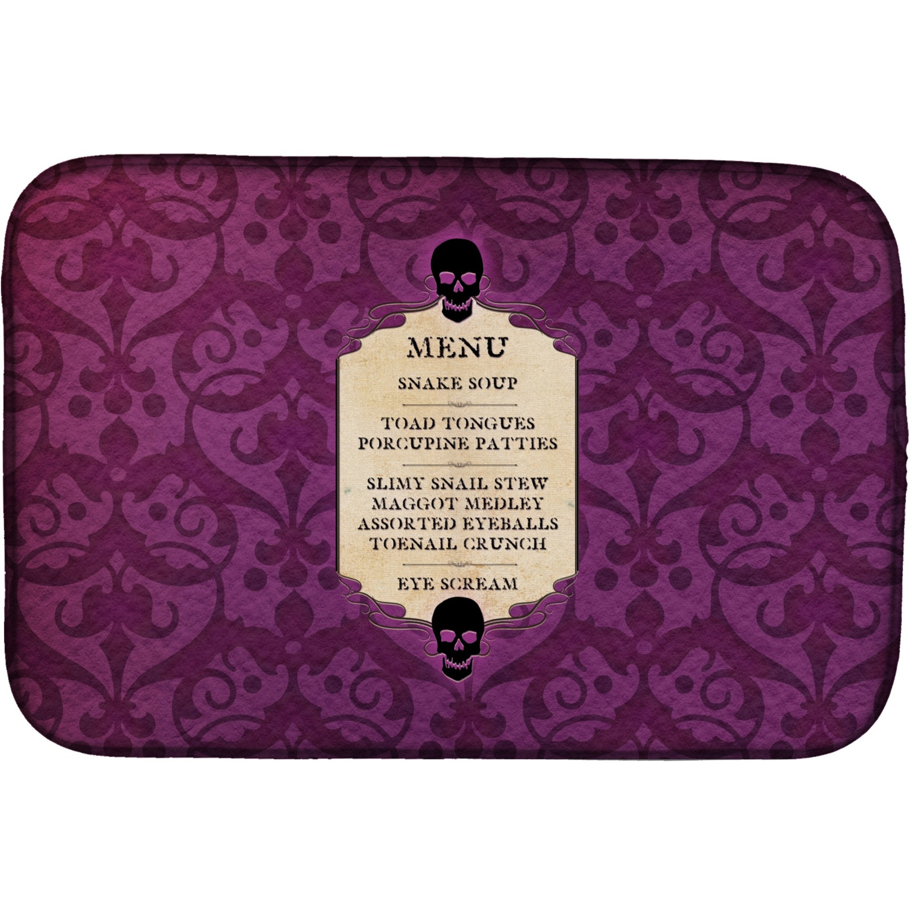 &quotCaroline's Treasures Goulash Menu Including Eye Screen Snake Soup Halloween Dish Drying Mat, 14 X 21"