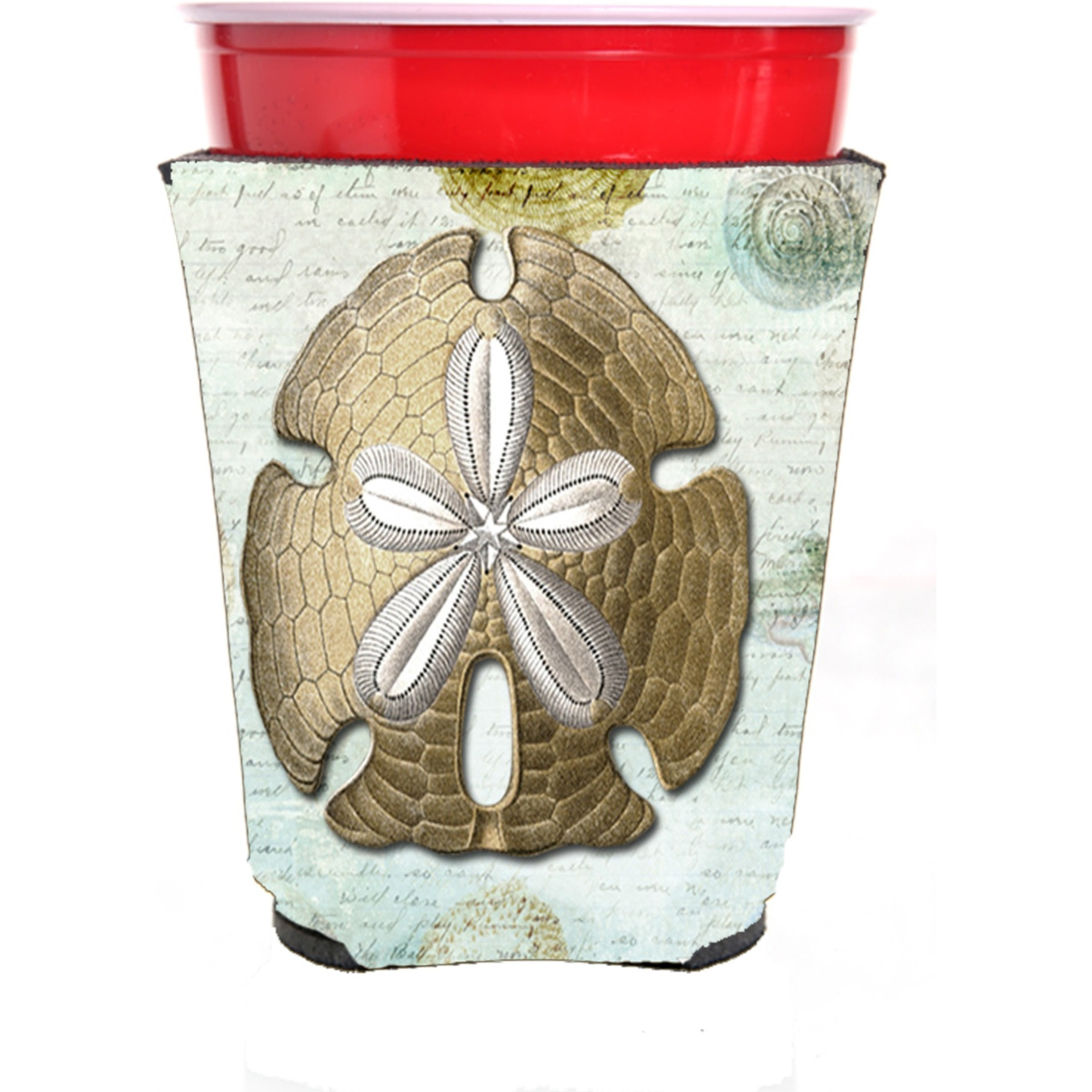 Sand Dollar  Red Solo Cup Beverage Insulator Hugger