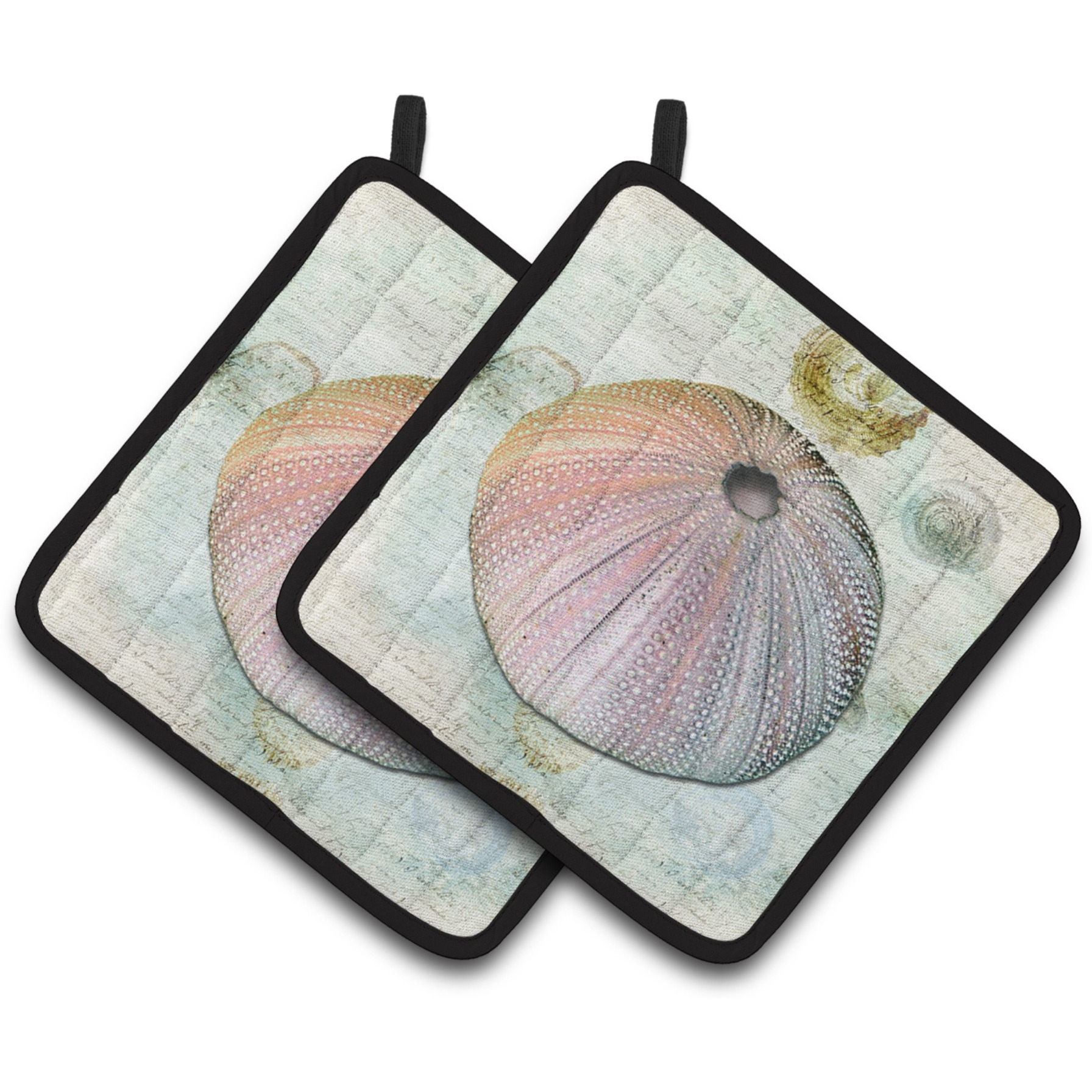 &quotCaroline's Treasures Anemone Pair of Pot Holders SB3046PTHD, 7.5HX7.5W, Multicolor"