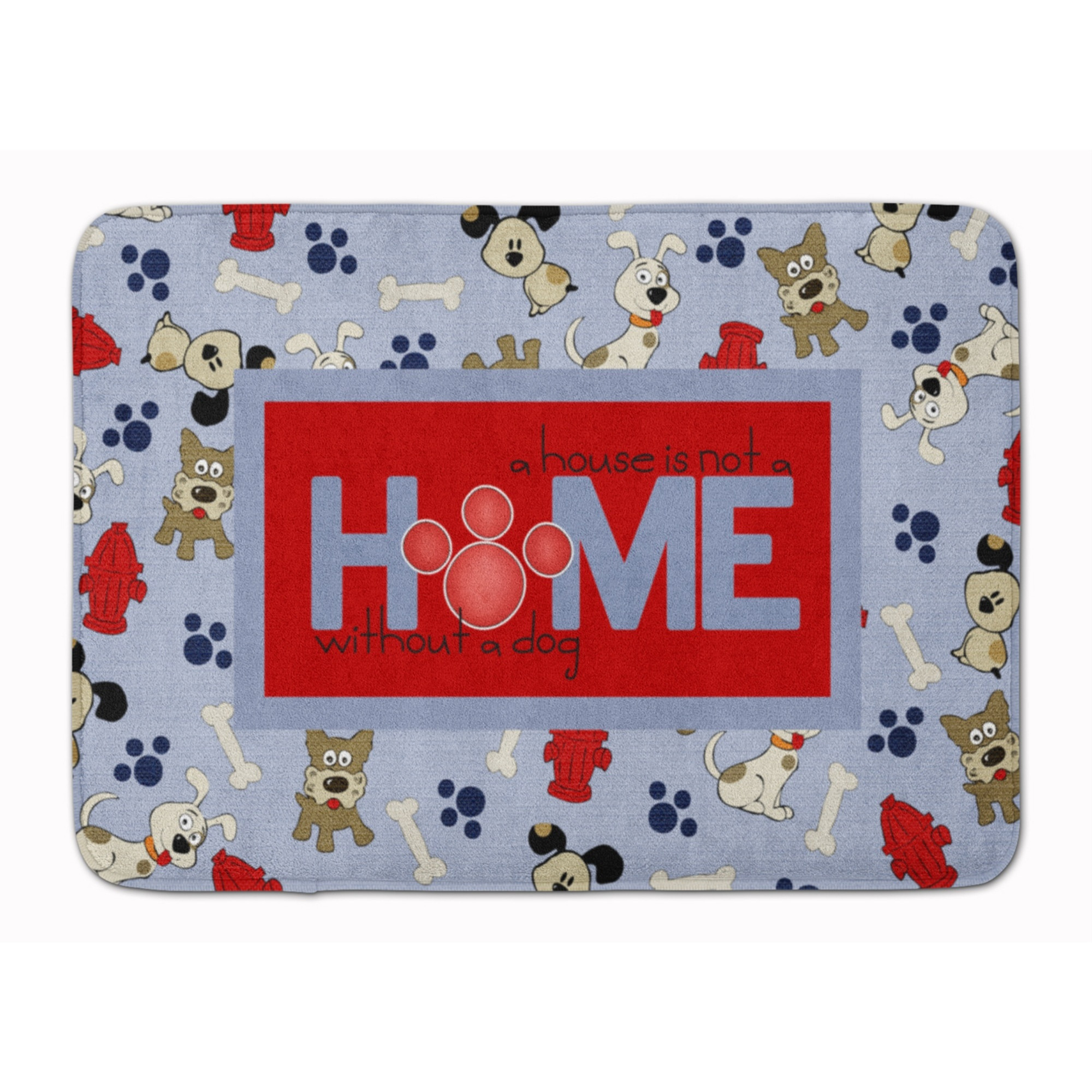 &quotCaroline's Treasures A House is not a home without a dog Floor Mat, 19"" x 27"", Multicolor"