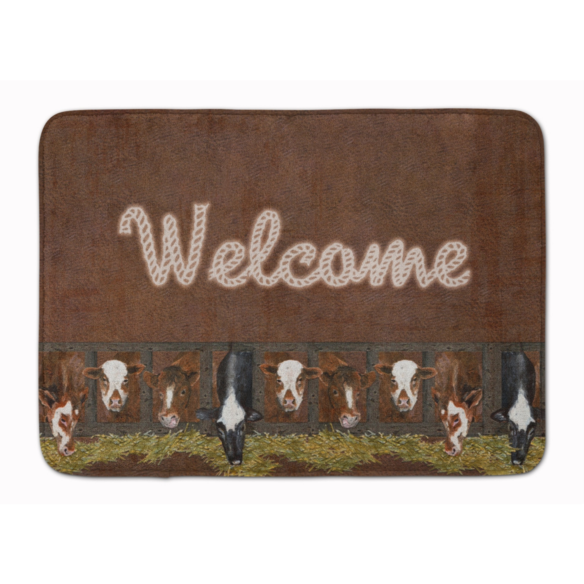 &quotCaroline's Treasures Welcome Cows Floor Mat, 19"" x 27"", Multicolor"