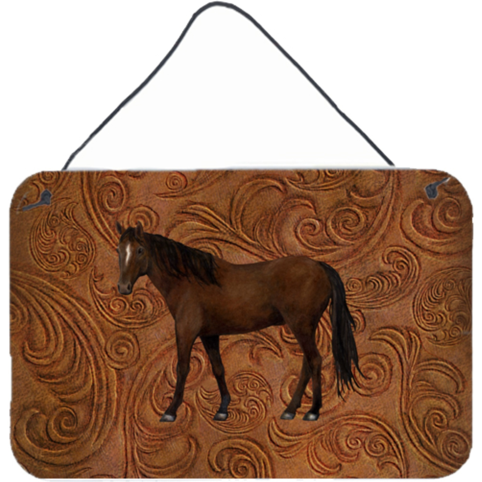 &quotCaroline's Treasures SB3066DS812 Horse Aluminum Metal Wall or Door Hanging Prints, 8 x 12"""